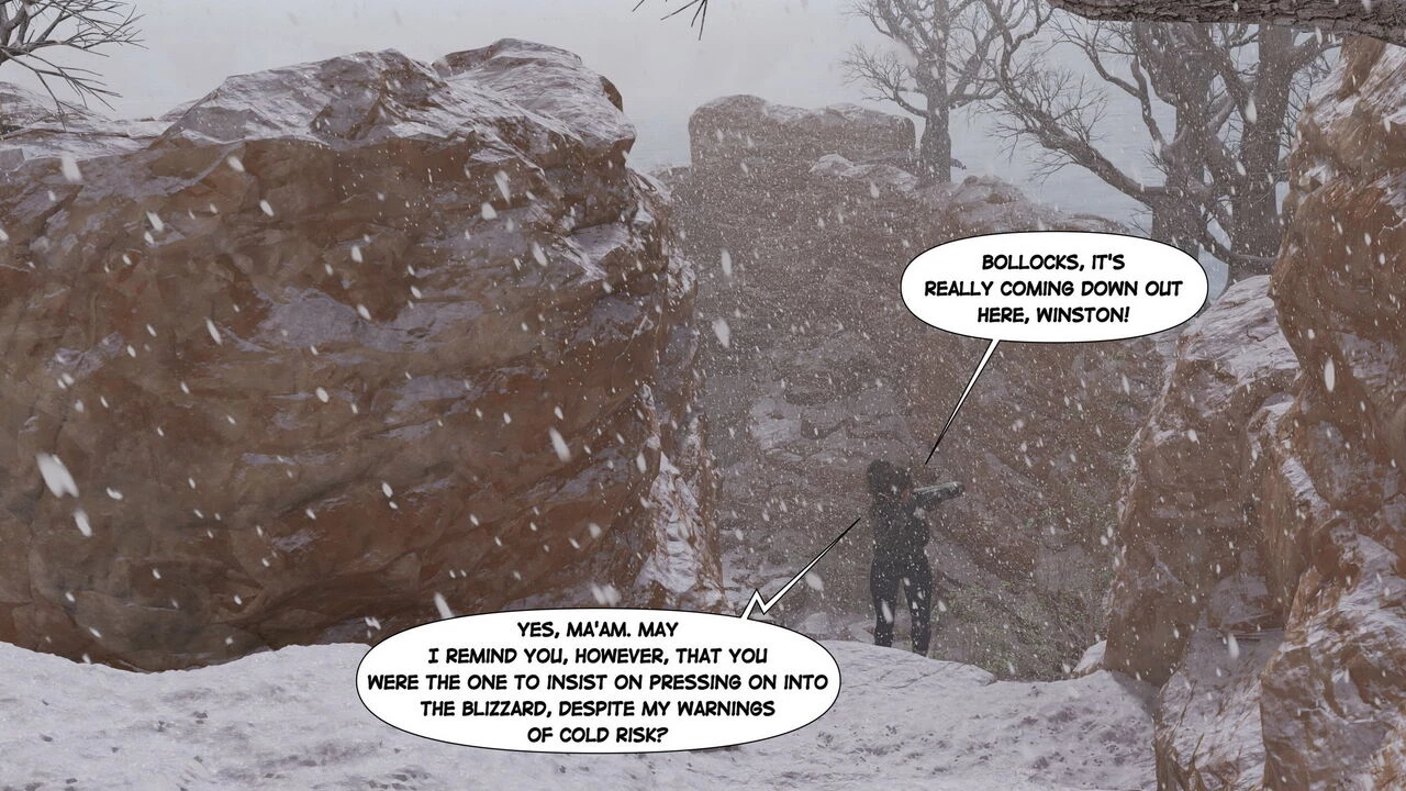 Lara Croft in Snowed Up