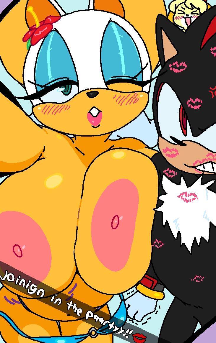 Rouge and Isabelle at the Beach (With Tikal and Shadow) image number 15