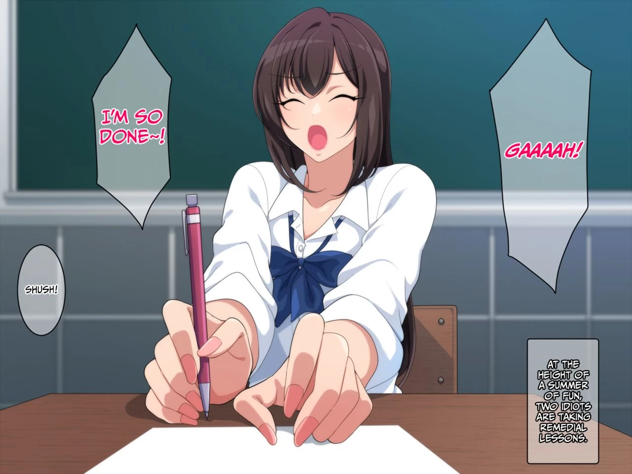 A gyary and supplementary sex lessons  Gyaru to hoshuu H ~ namahame mezashite ganbare doutei image number 2