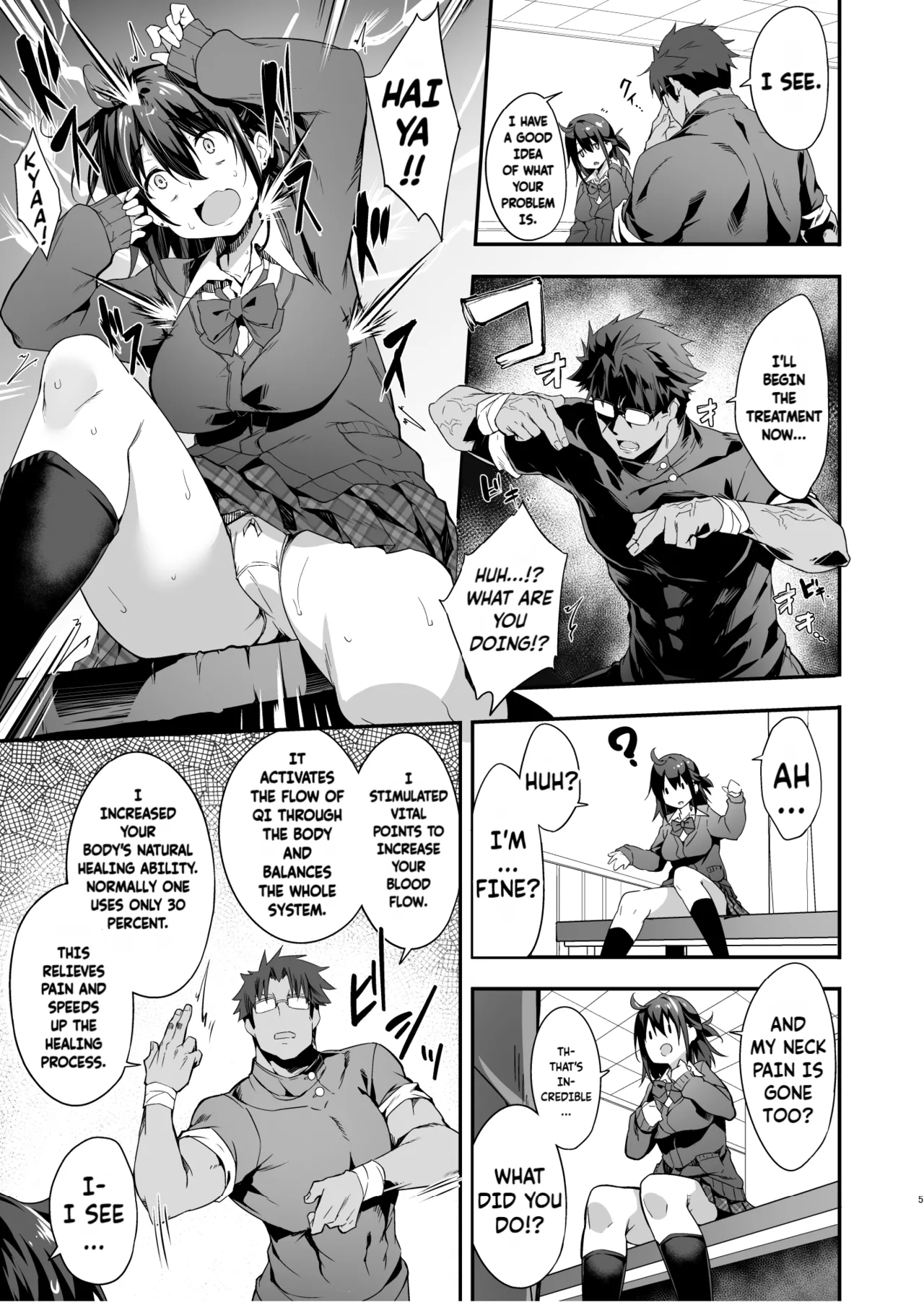A highschool girls erogenous zones get turned up to max by acupressure  Hikou Seitai de Seikando MAX Shijutsu Sarechau JK image number 5