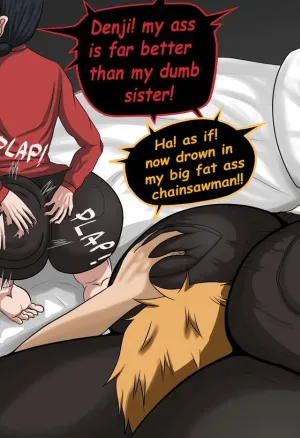 Yoru and nayuta having the times of her lifes with denji!