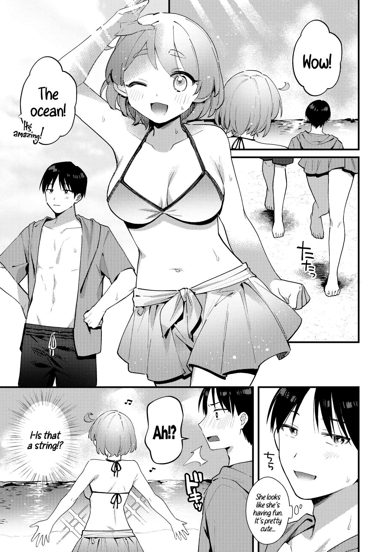 A Time My Futanari Girlfriends Swimsuit Tormented Me  Futanari Kanojo no Mizugi ni Komara Sareru Kai image number 2