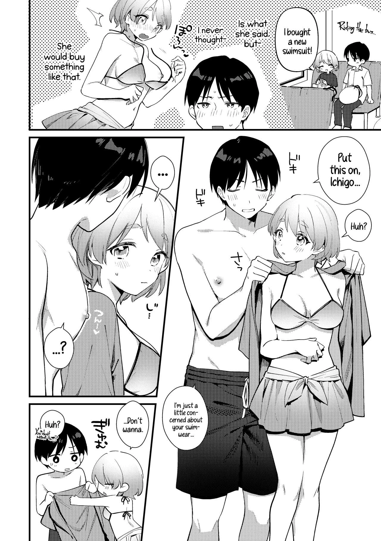 A Time My Futanari Girlfriends Swimsuit Tormented Me  Futanari Kanojo no Mizugi ni Komara Sareru Kai image number 3