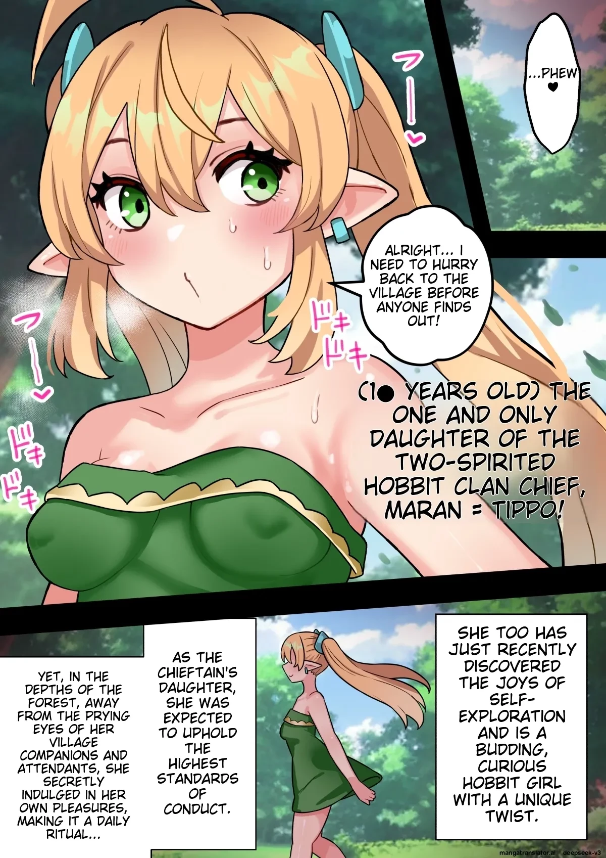 Tanshou Houkei Futanari Hobbit Shoujo ga Mahou no Yubiwa de Kyokon Seiyoku Monster ni naru Hanashi 1-3 image number 5