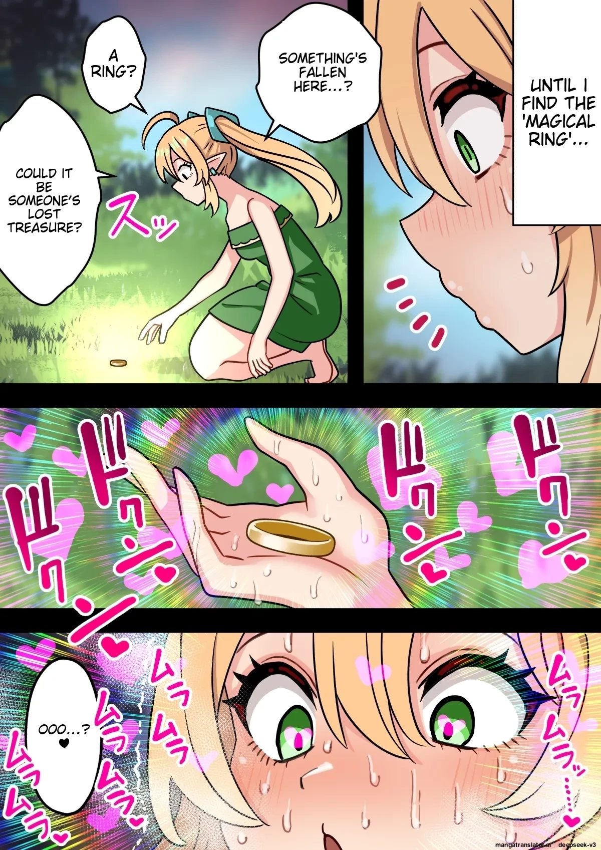 Tanshou Houkei Futanari Hobbit Shoujo ga Mahou no Yubiwa de Kyokon Seiyoku Monster ni naru Hanashi 1-3 image number 6
