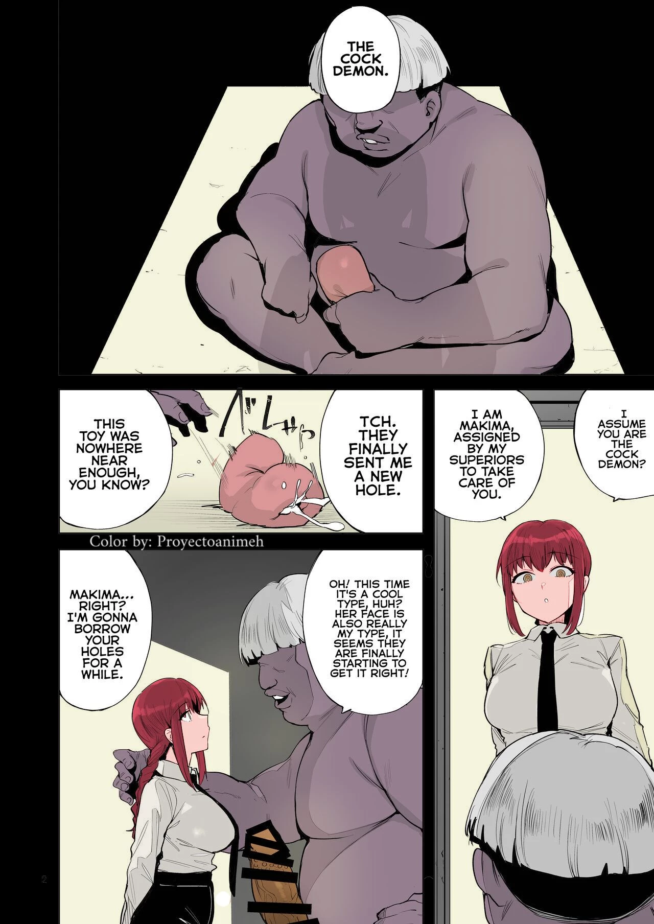 Makima VS Chinpo no Akuma [Colorized] image number 2