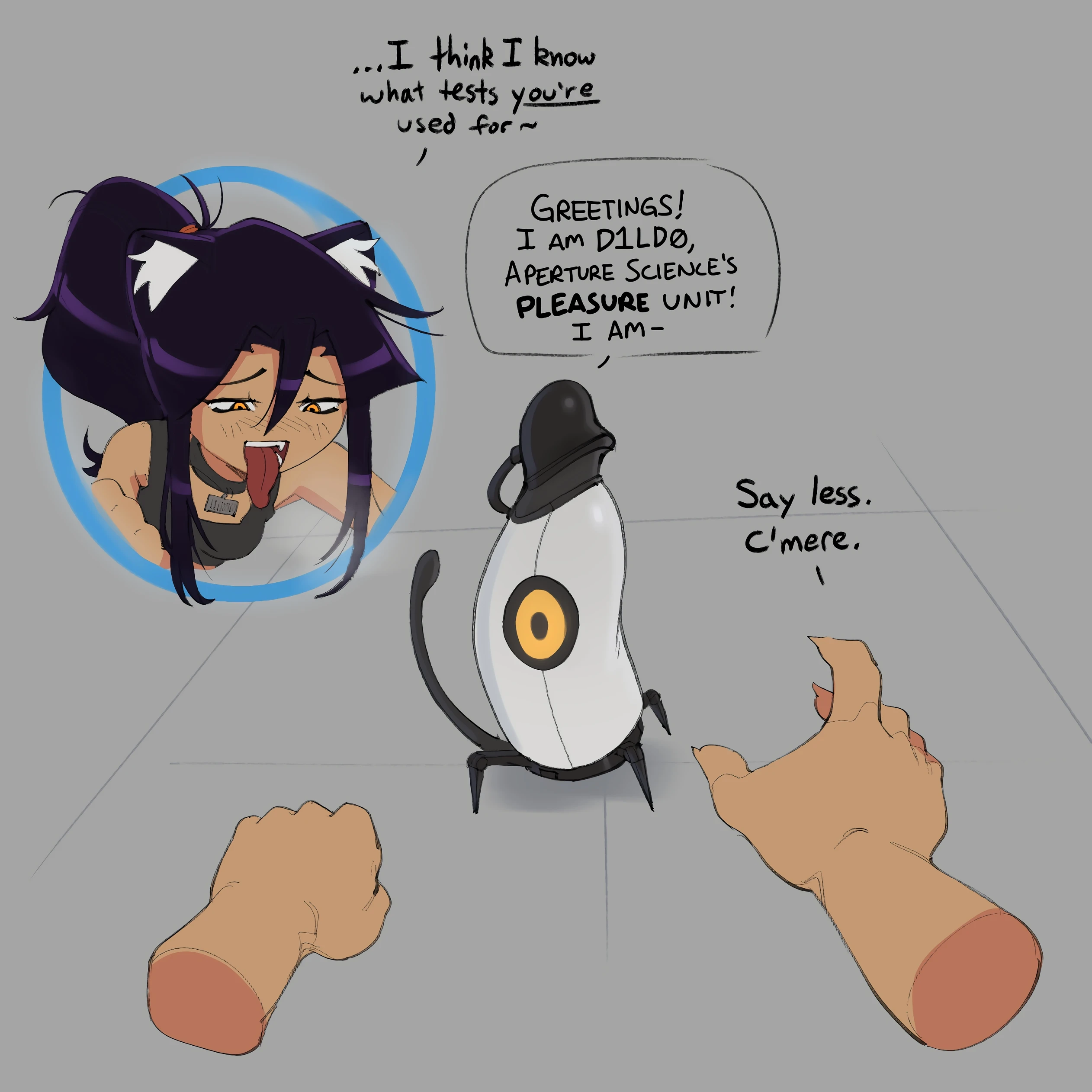 fitletter] - Portal Kat (portal) porn comic. Kemonomimi porn comics.