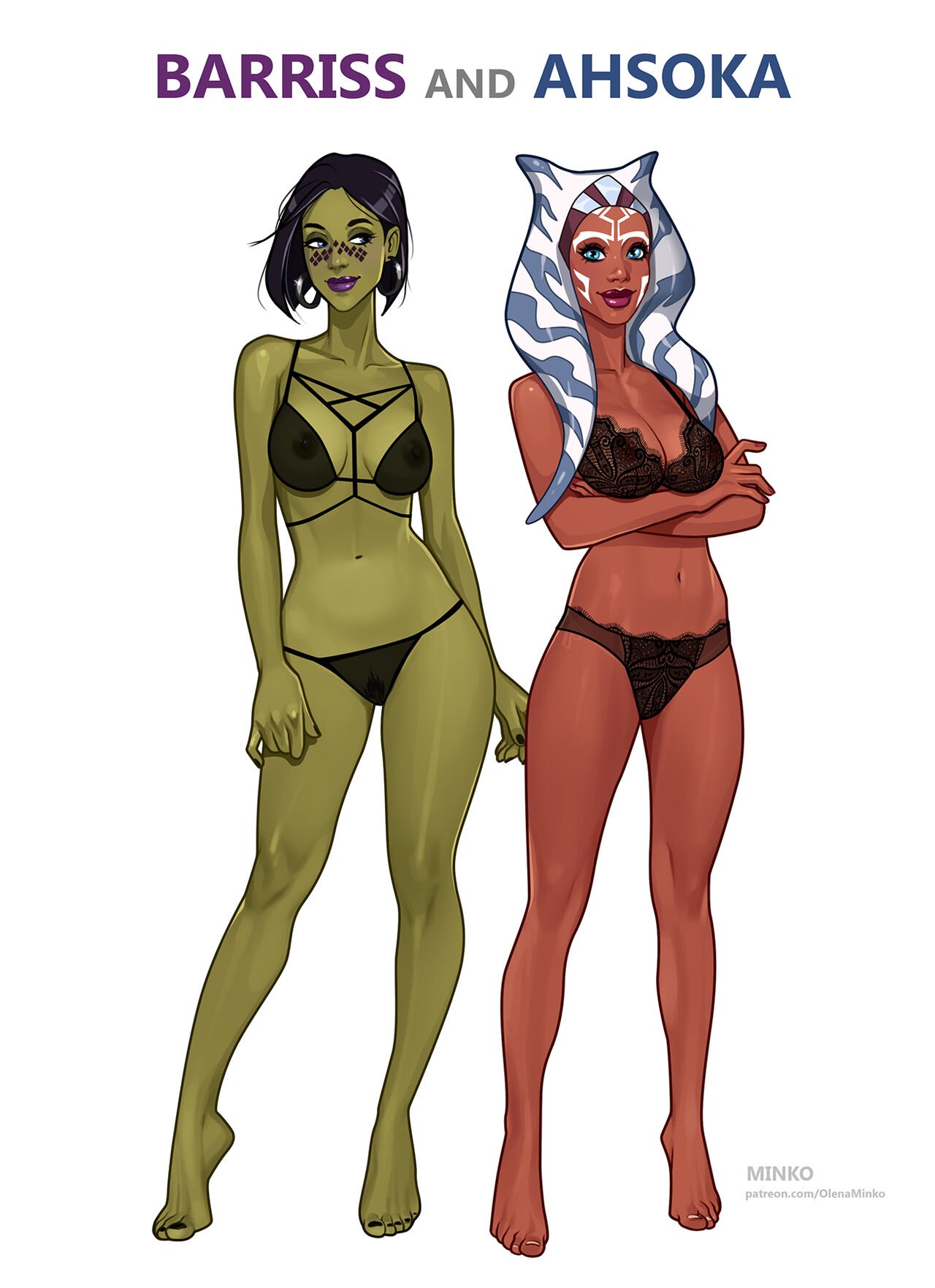Olena Minko - Barriss and Ahsoka (Star Wars) porn comic image number 10