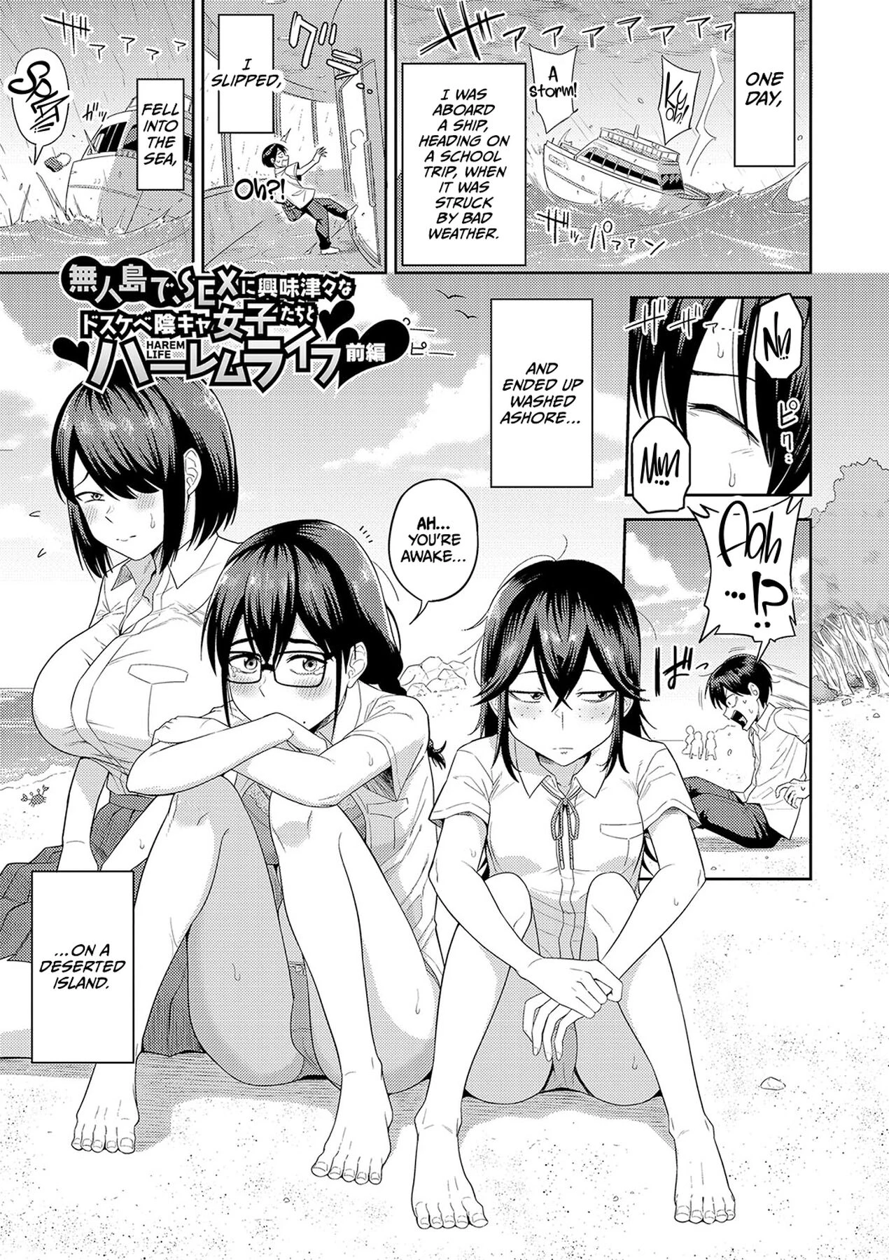 Mujintou de, SEX ni Kyoumi Shinshin na Dosukebe Inkya Joshi-tachi to Harem Life image number 2
