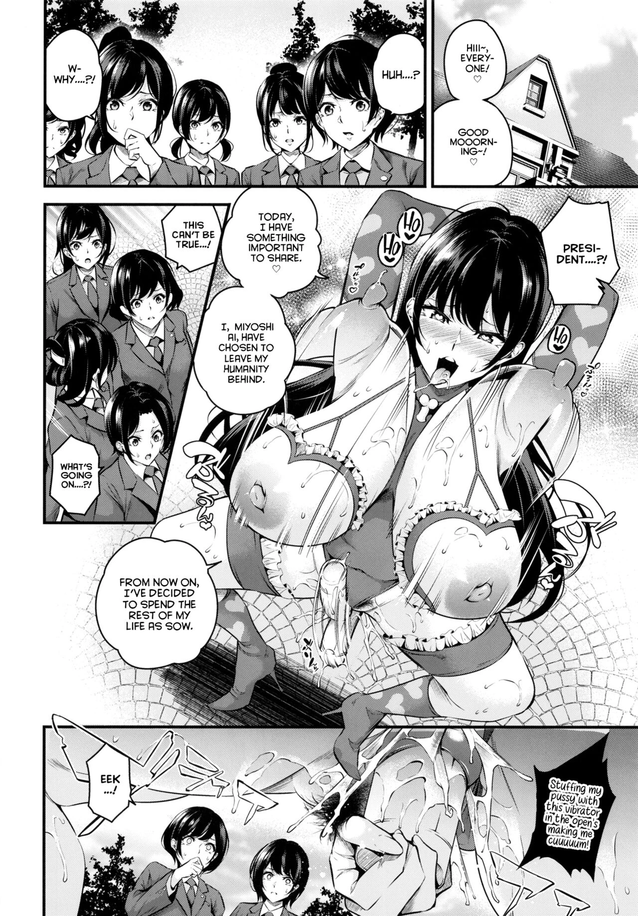 Sow President of the Shiramine Academy 1+2  Shiramine Gakuen no Mesubuta Kaichou image number 42