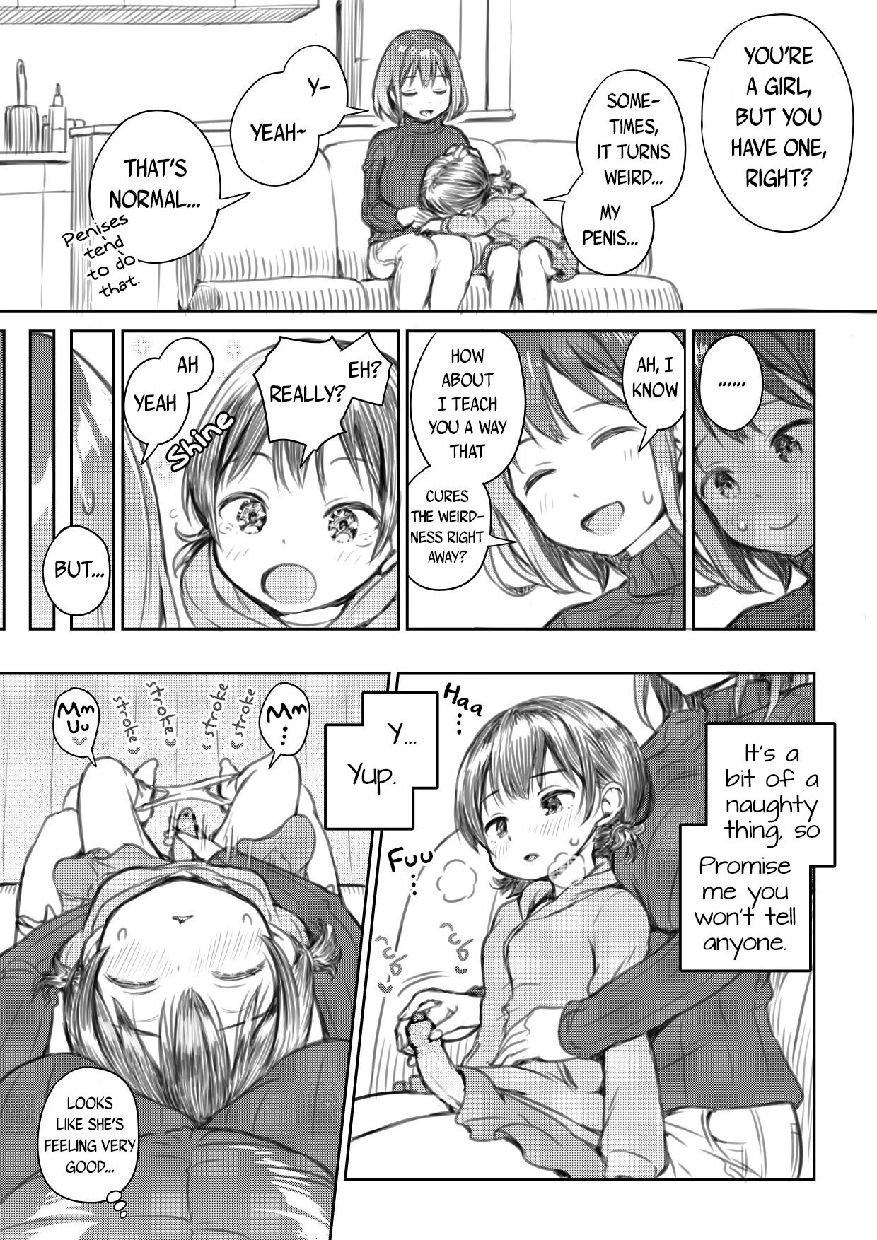 Meikko to Okki suru Futanari Ochinchin  My Niece and Her Hard Futanari Penis image number 2
