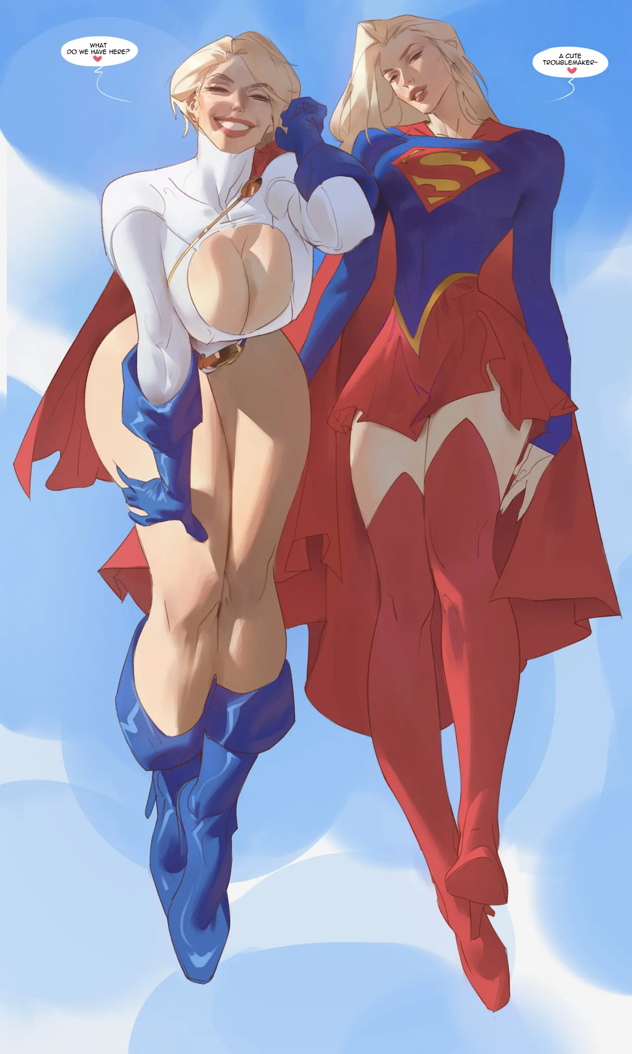 Power Girl and Supergirl Tag-team!