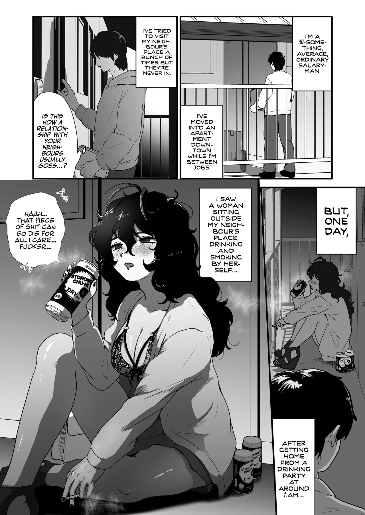 My Next Door Neighbour Is a 40-something Gloomy Newhalf...   Tonari no Downer-kei Arafour Newhalf image number 2