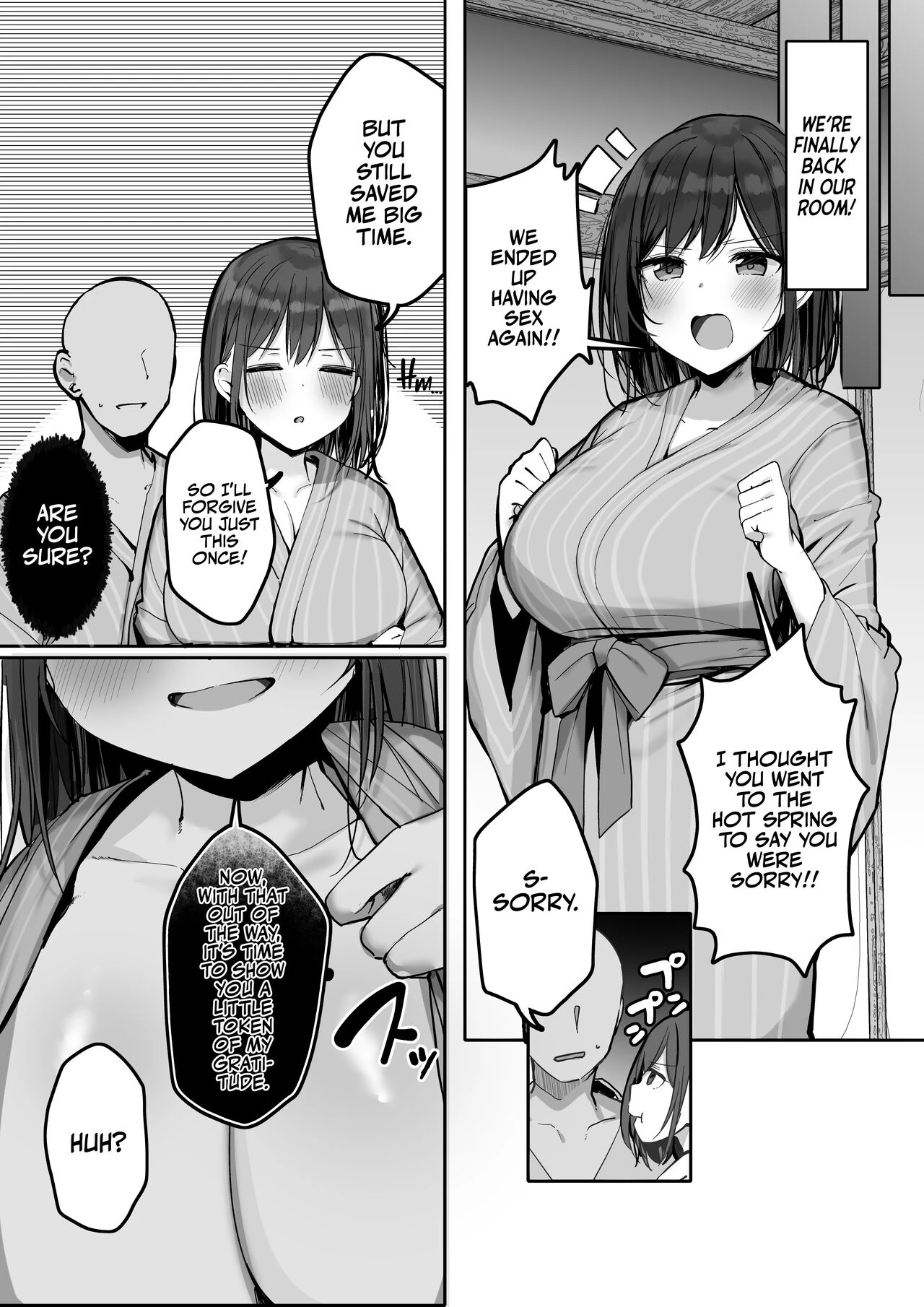 Wanna Visit the Hot Springs, Mister? Chotto dake, kyuukei Shinai...? Dekachichi Manga ~Nakadashi Dopyu Dopyu Tanetsuke Ryokou~ image number 40