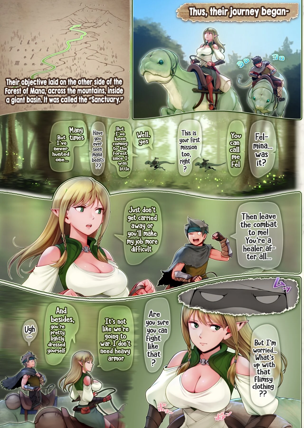 Fel and the Forest of Mana -The big titty elf healer recovers my stamina with her bodily fluids- image number 7