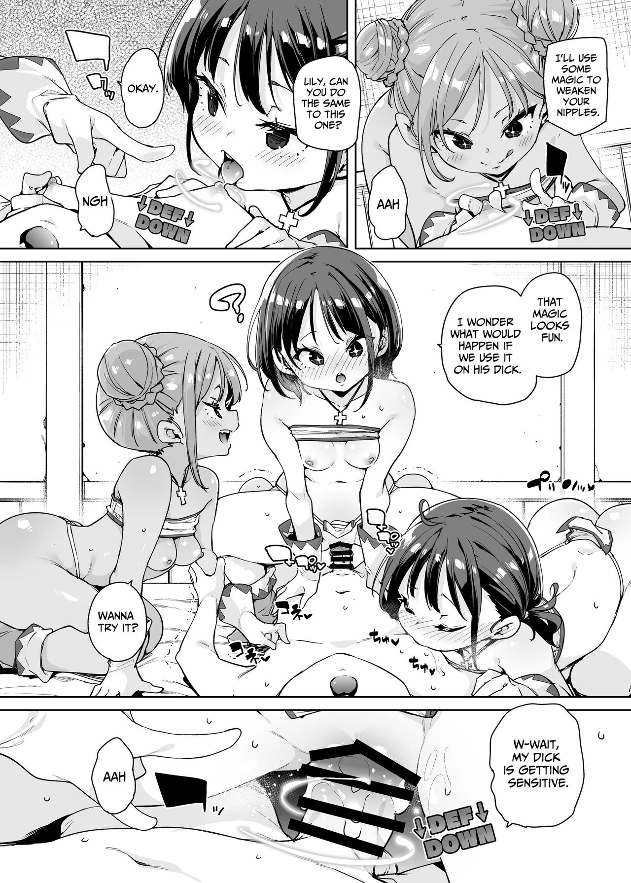 I Want To Adventure With Three Hentai White Mages!!  Do H Shiro Mahoutsukai Sannin Tsurete Tabi ga Shitai - Three Ecchi Healer With Me image number 12