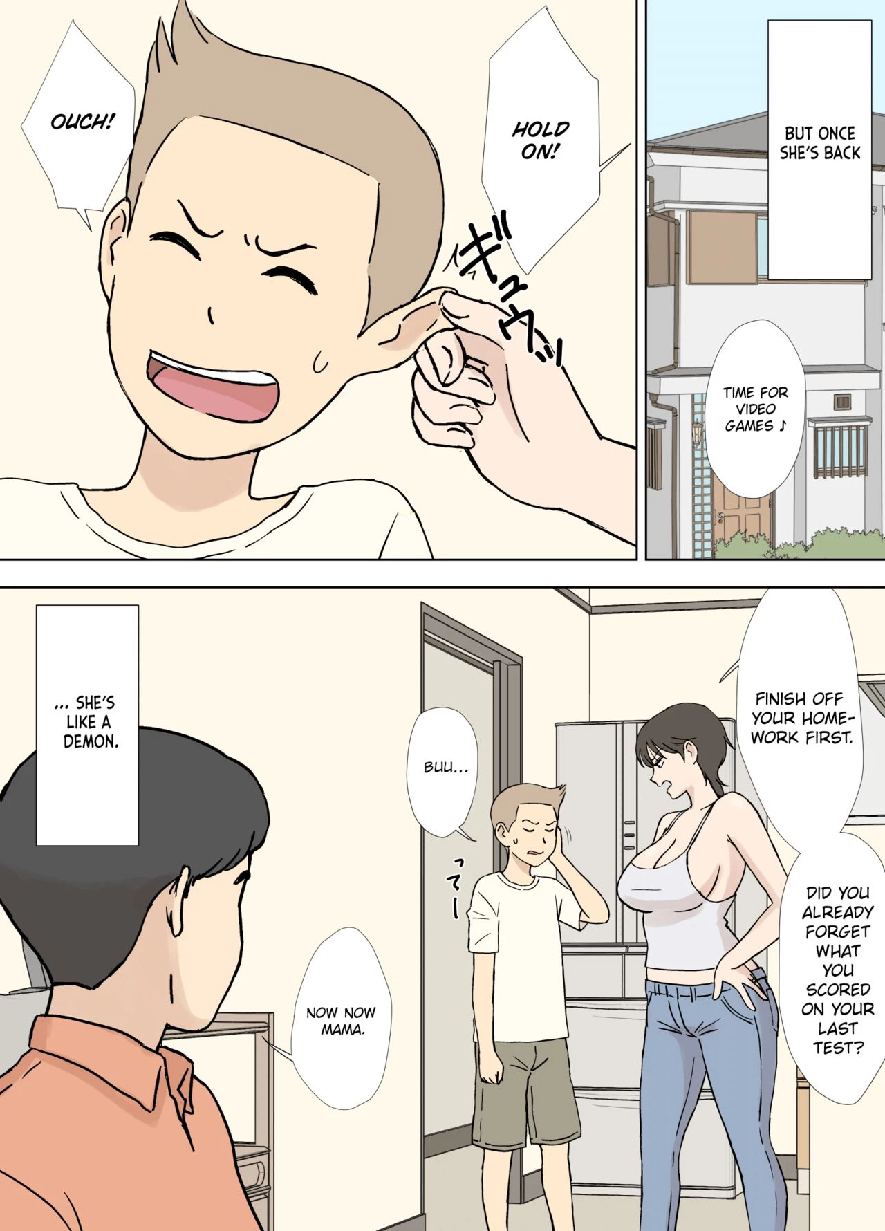 Trapped Mother: Naughty Son Playing With His Mom  Numa Haha Wanpaku Musuko no Mama Ijiri image number 2