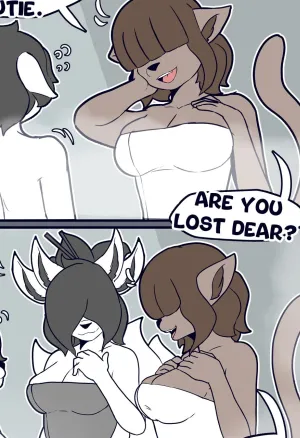 2 MILFs vs 1 femboy