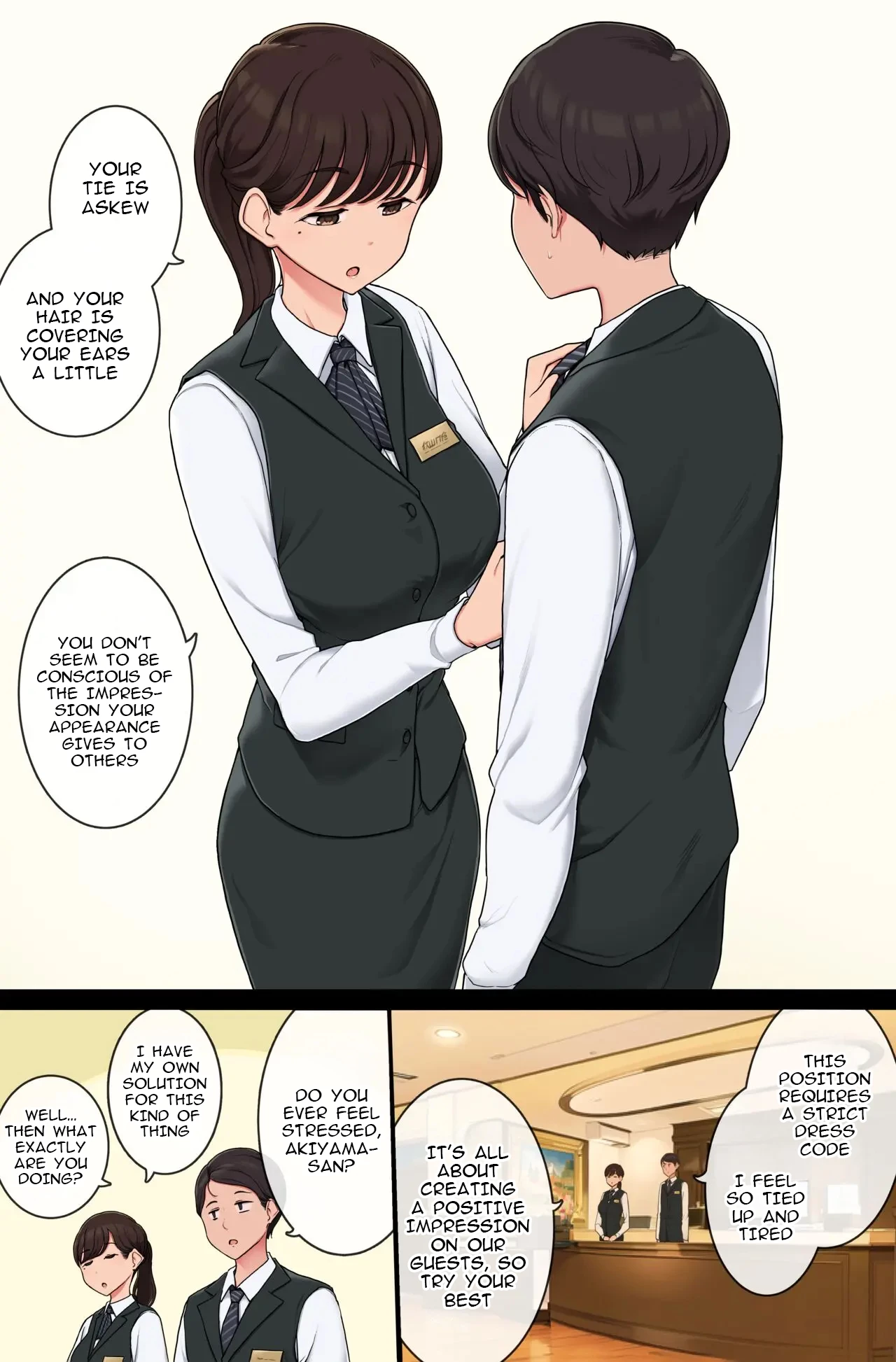 A story about a senior who is usually strict about appearance, but loves to wear sexy costumes in private Fudan Midashinami ni Kibishii Senpai ga Ura de wa Ero Ishou Kiru no ga Daisuki datta Hanashi image number 1
