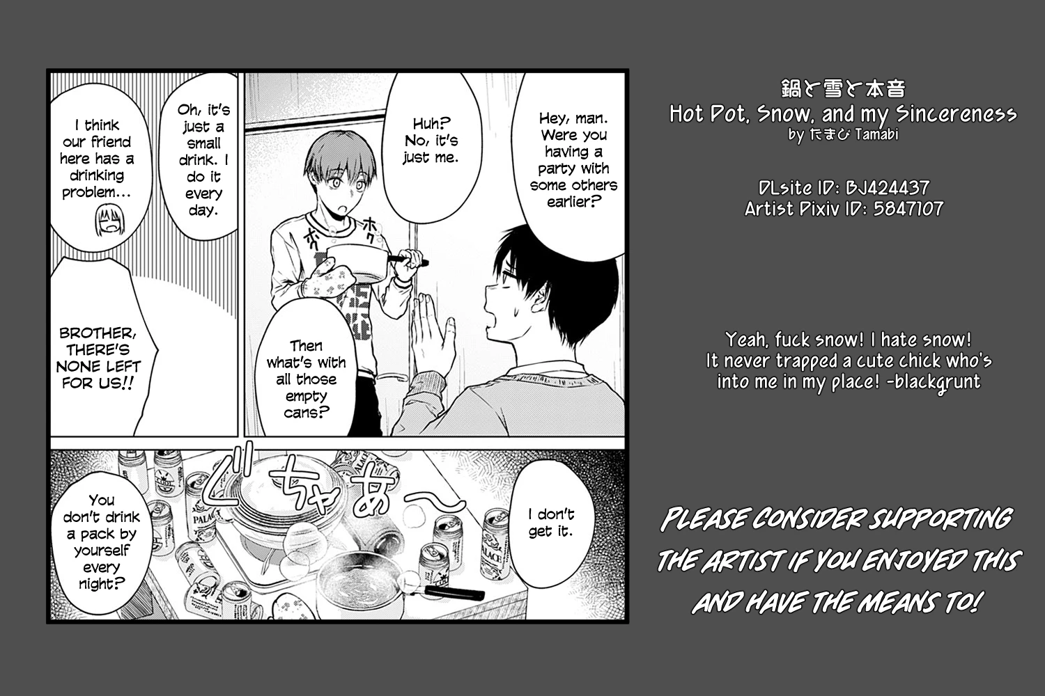 Hot Pot, Snow, and my Sincereness  Nabe to Yuki to Honne image number 26