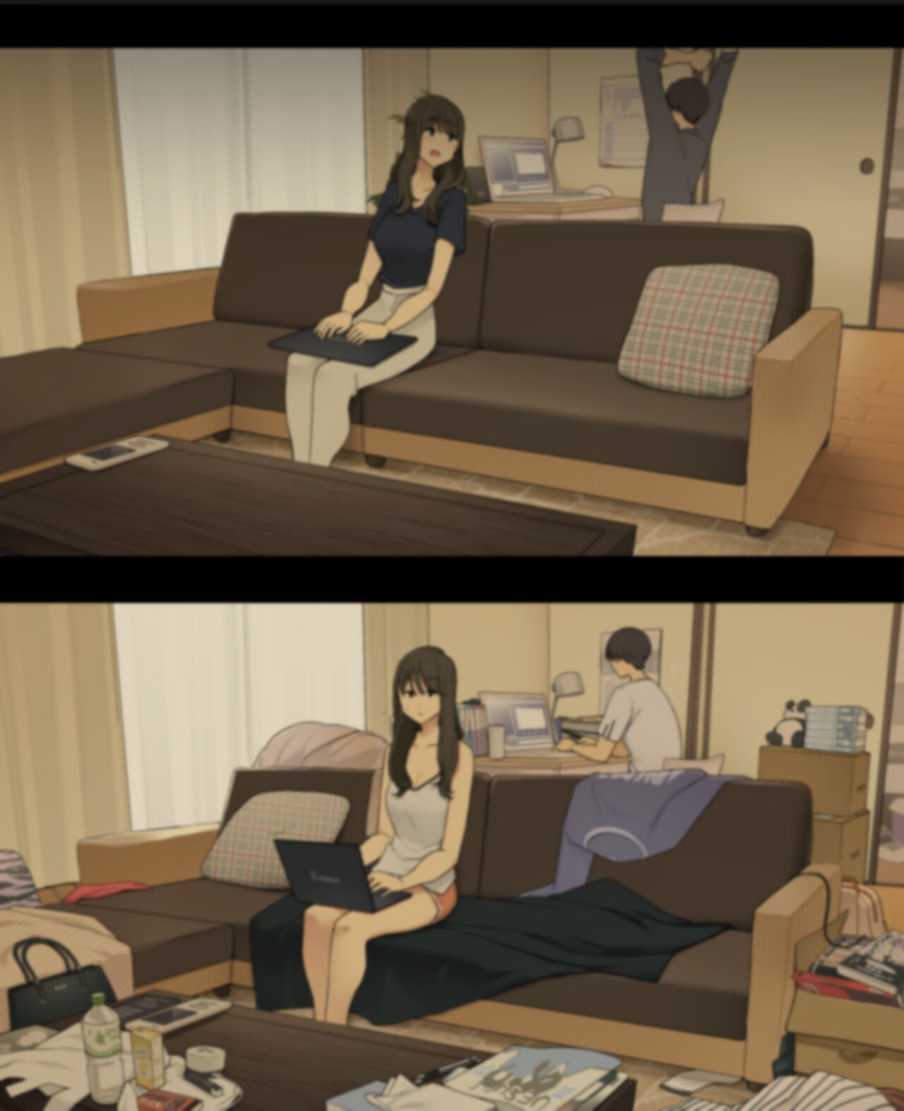 A Day in the Life of a Couple: Their First Month Living Together vs. One Year Later Dousei Seikatsu Ikkagetsume to Ichinen Ato, Asaokite kara Shuushin made no Hikaku image number 11