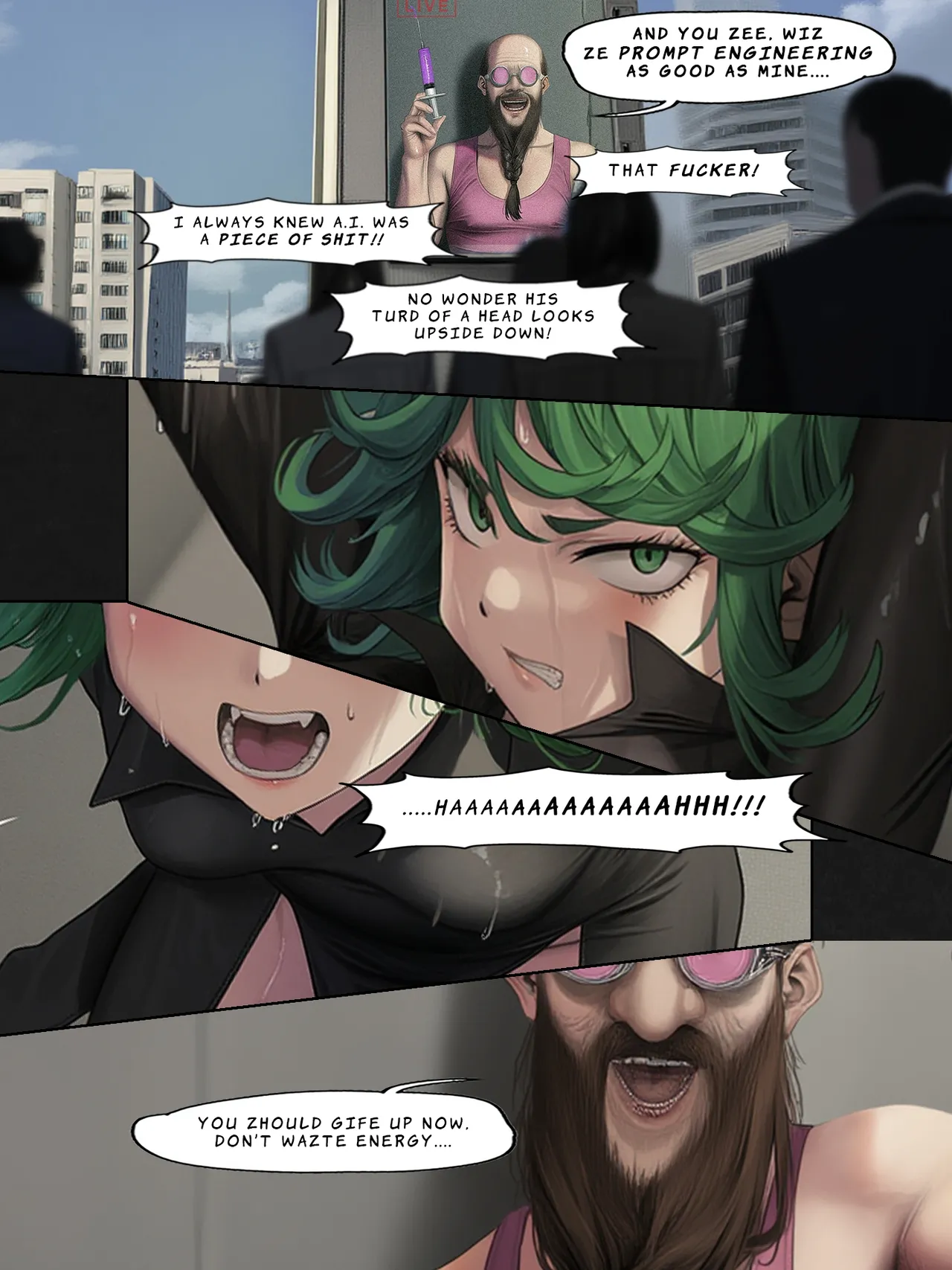 Humanitys Last Broadcast - A Tatsumaki Doujin image number 12