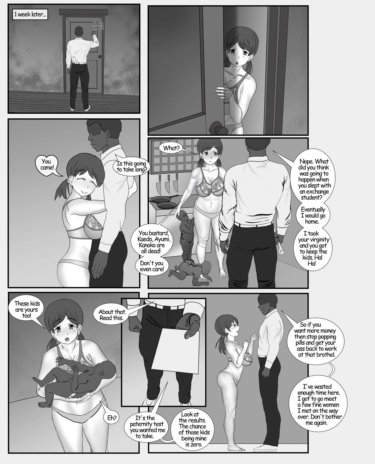 Kokujin no Tenkousei NTR Parody image number 32