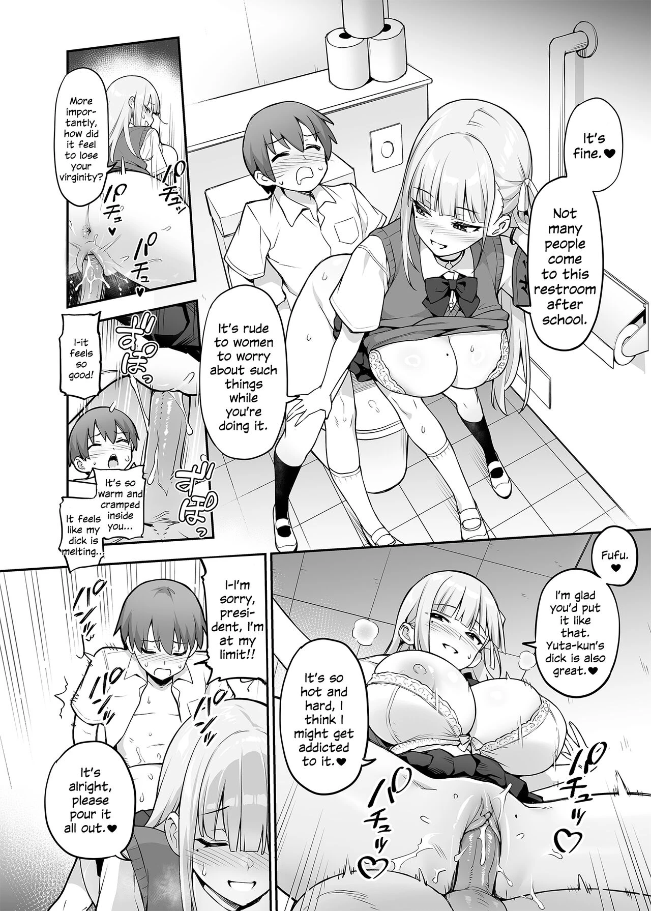 Akogare no Seitokaichou ga Kyonyuu Sugiru Ken image number 12
