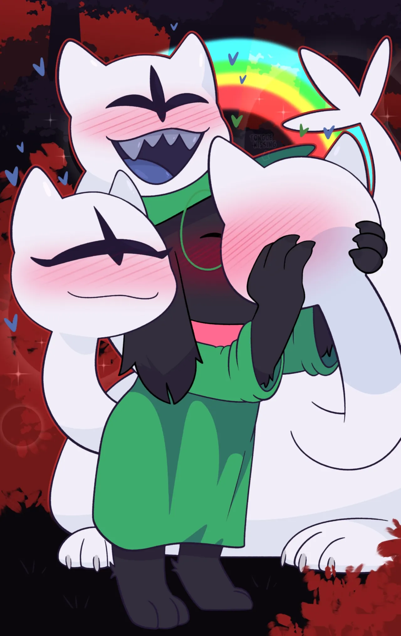 Ralsei x Clover image number 14