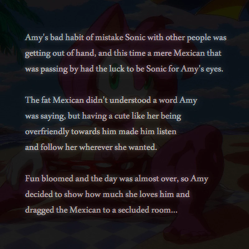 Amy rose and Fat mexican Dressing as sonic the hedgehog version 2 Mexican