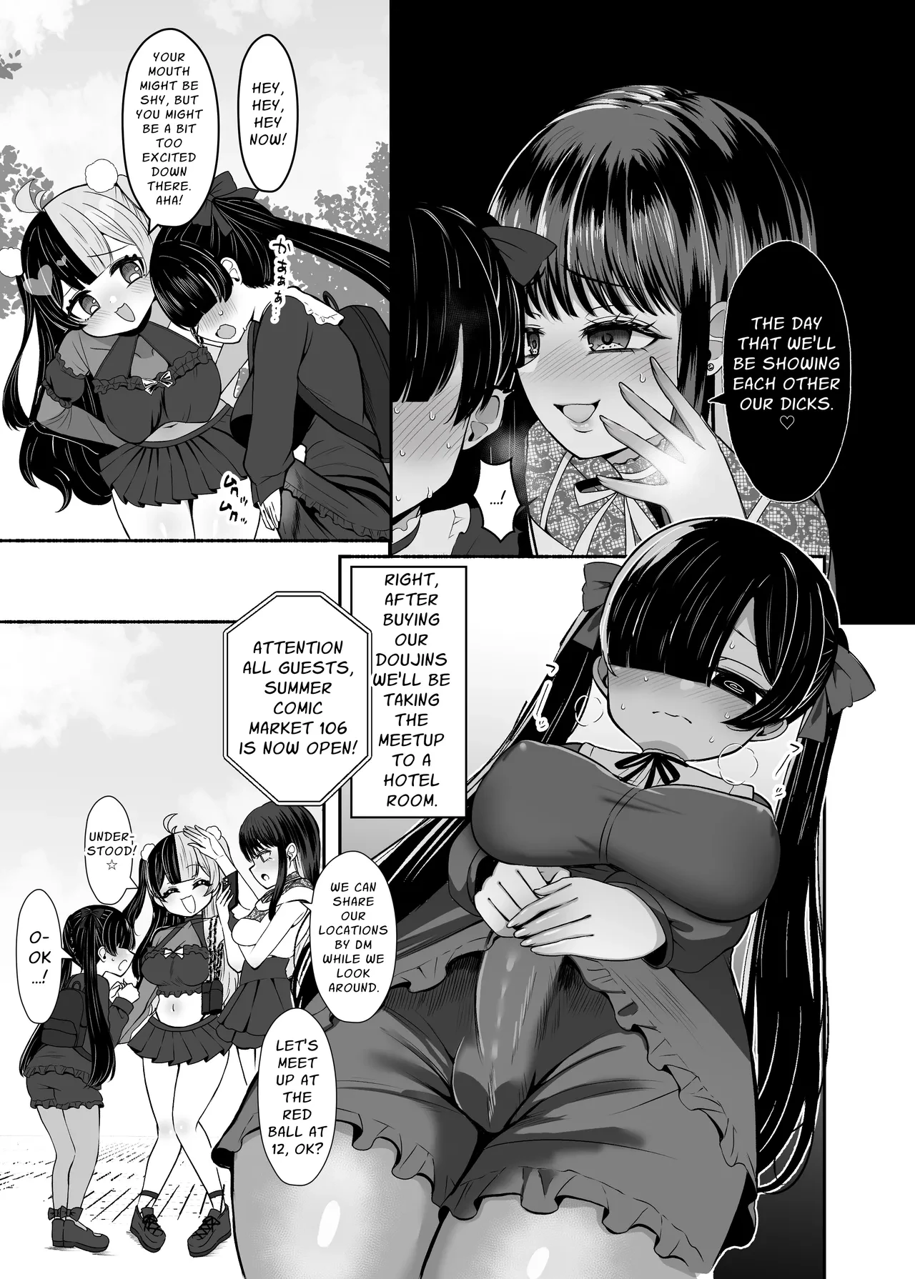 Three Dick Girls Jerked Off To Their Summer Comiket Loot, Fucked, And Then Did It Again  Ochinpo Joshi 3-nin, NatsuComi Senrihin Yominagara Nuite Hamete Mata Nuita image number 5