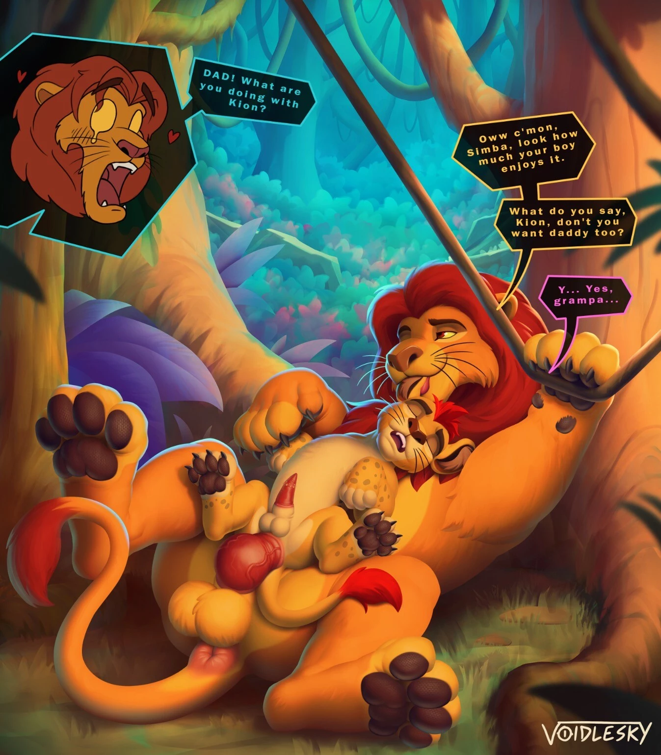 The lion king threesome incest image number 1