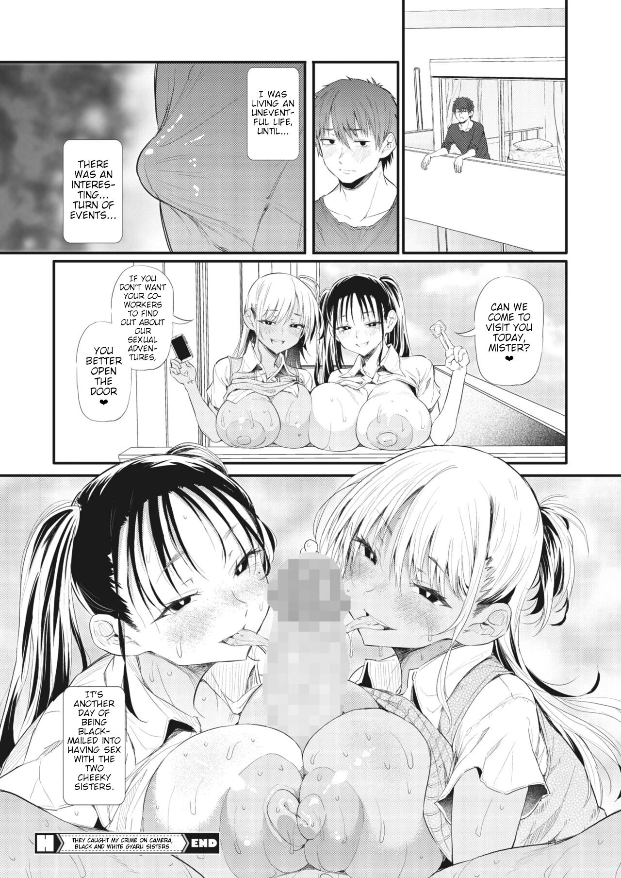 They Caught My Crime On Camera Black And White Gyaru Sisters image number 27