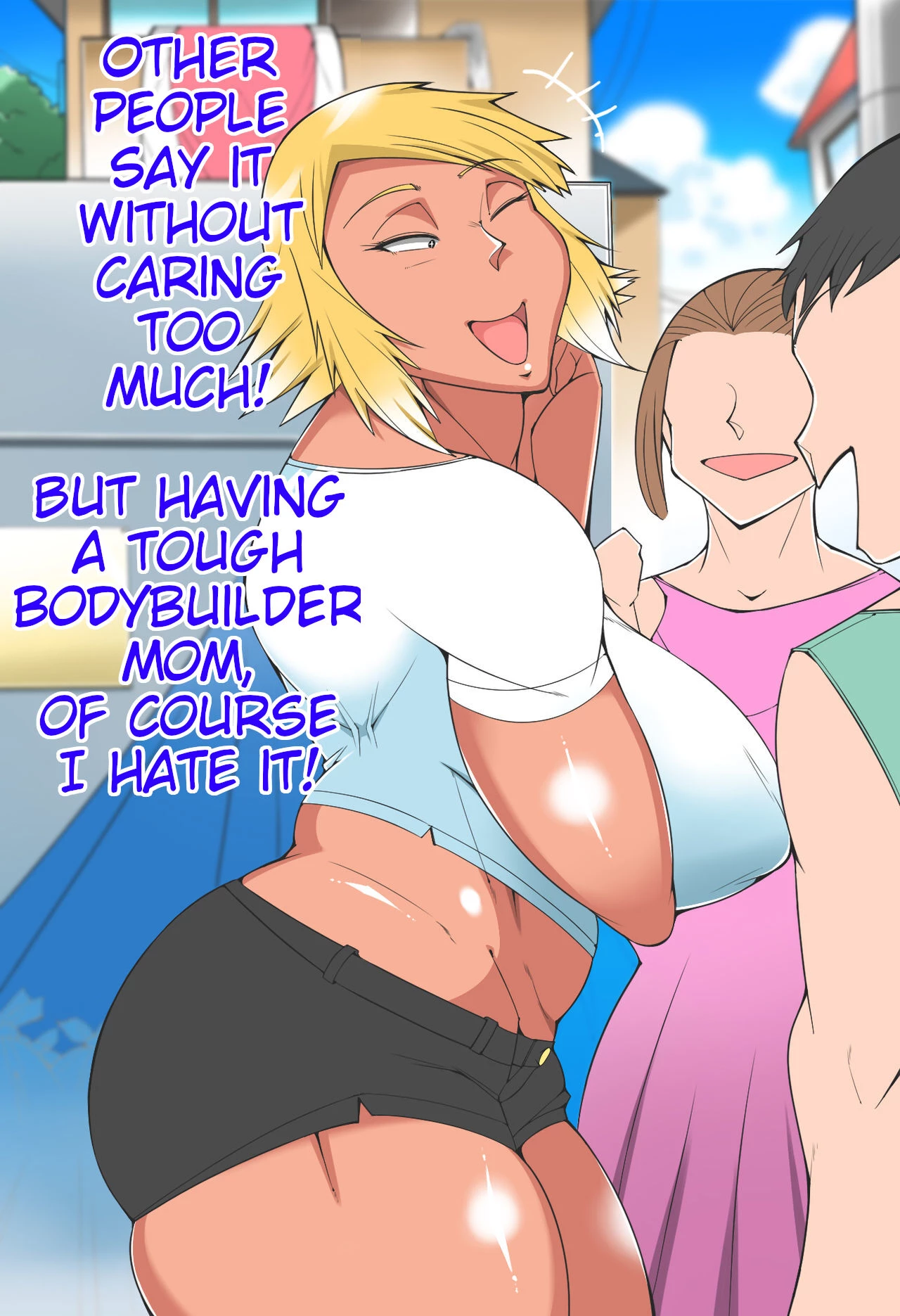The Summer My Bodybuilder Mom Made Me Cum  Bodybuil Senshu no Bakunyuu Haha ni Gangan Nukareta Natsu image number 12