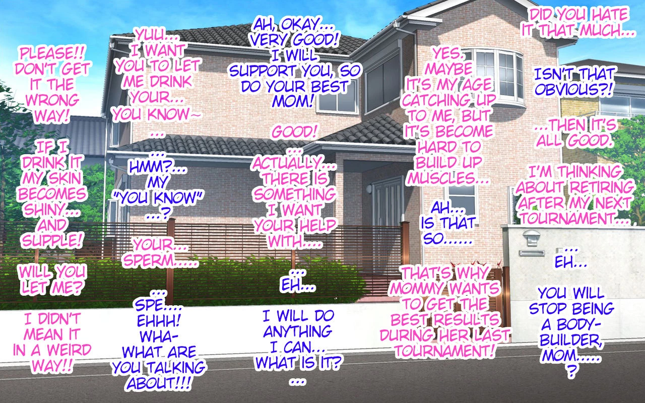The Summer My Bodybuilder Mom Made Me Cum  Bodybuil Senshu no Bakunyuu Haha ni Gangan Nukareta Natsu image number 13