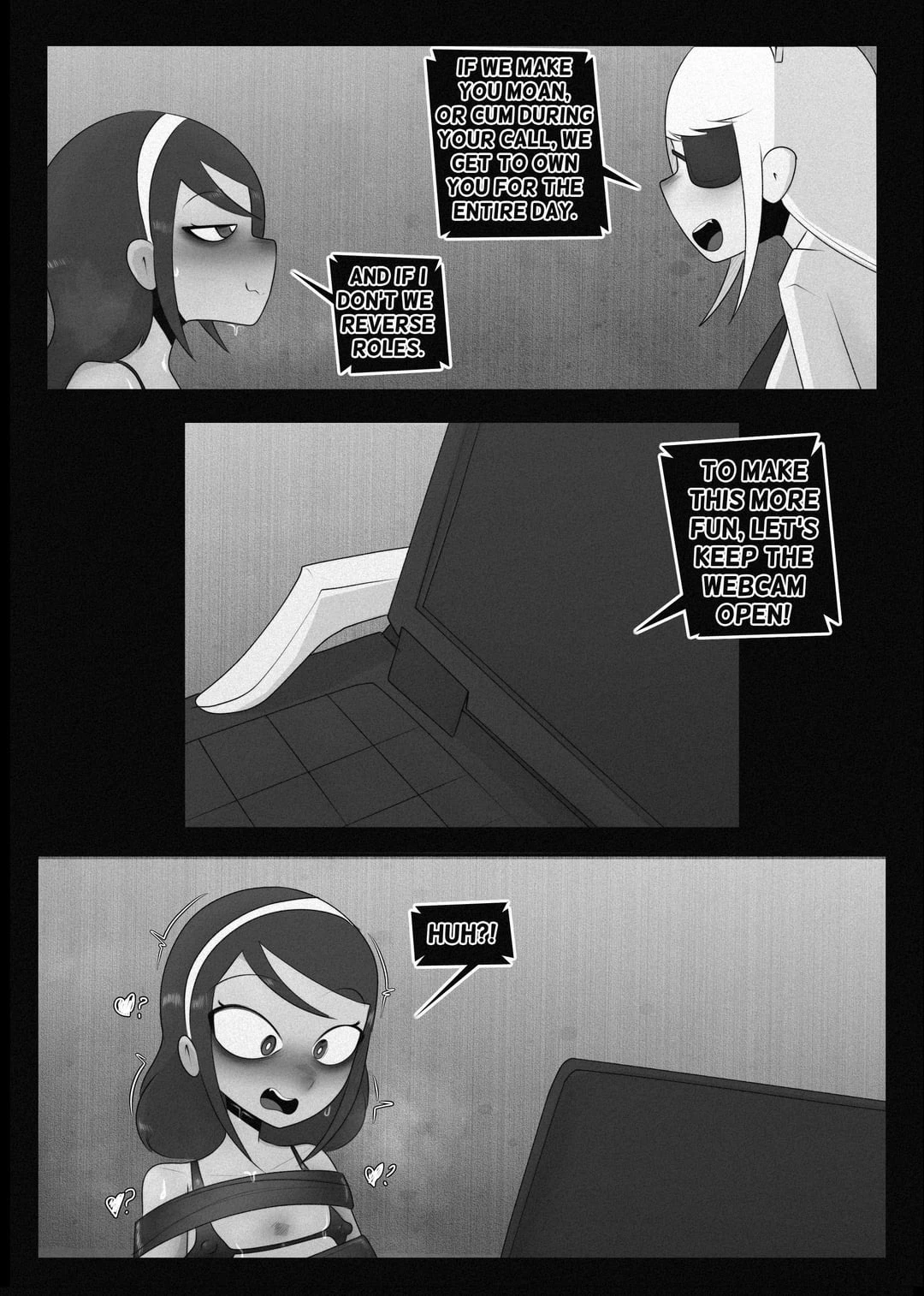 Playing a bondage game during an online meeting image number 3