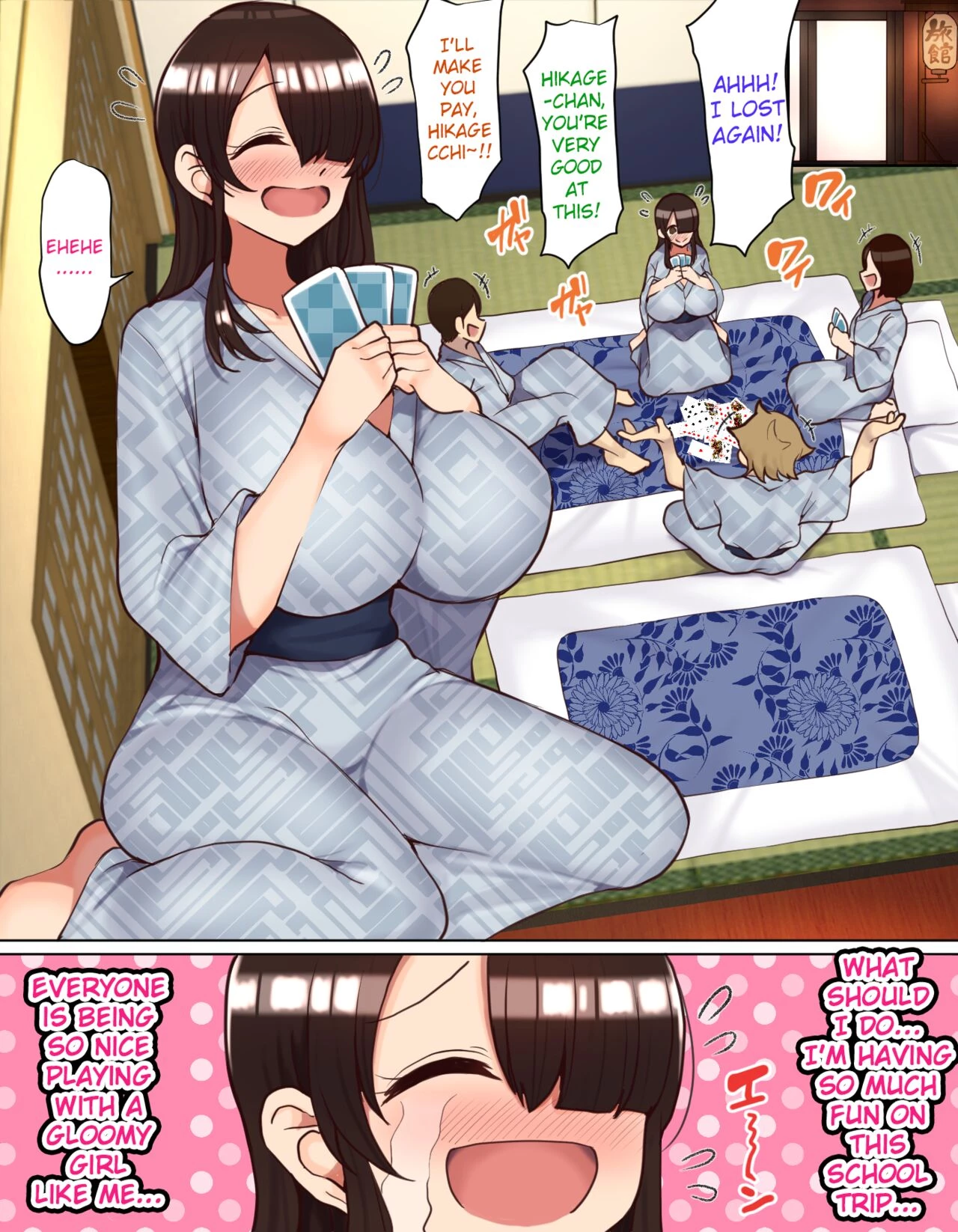 Gloomy-chan Ended Up in a Lively Group on the School Trip Shuugaku Ryokou de YouCha to Onaji Group ni Nacchatta Mekakure InCha-chan image number 3