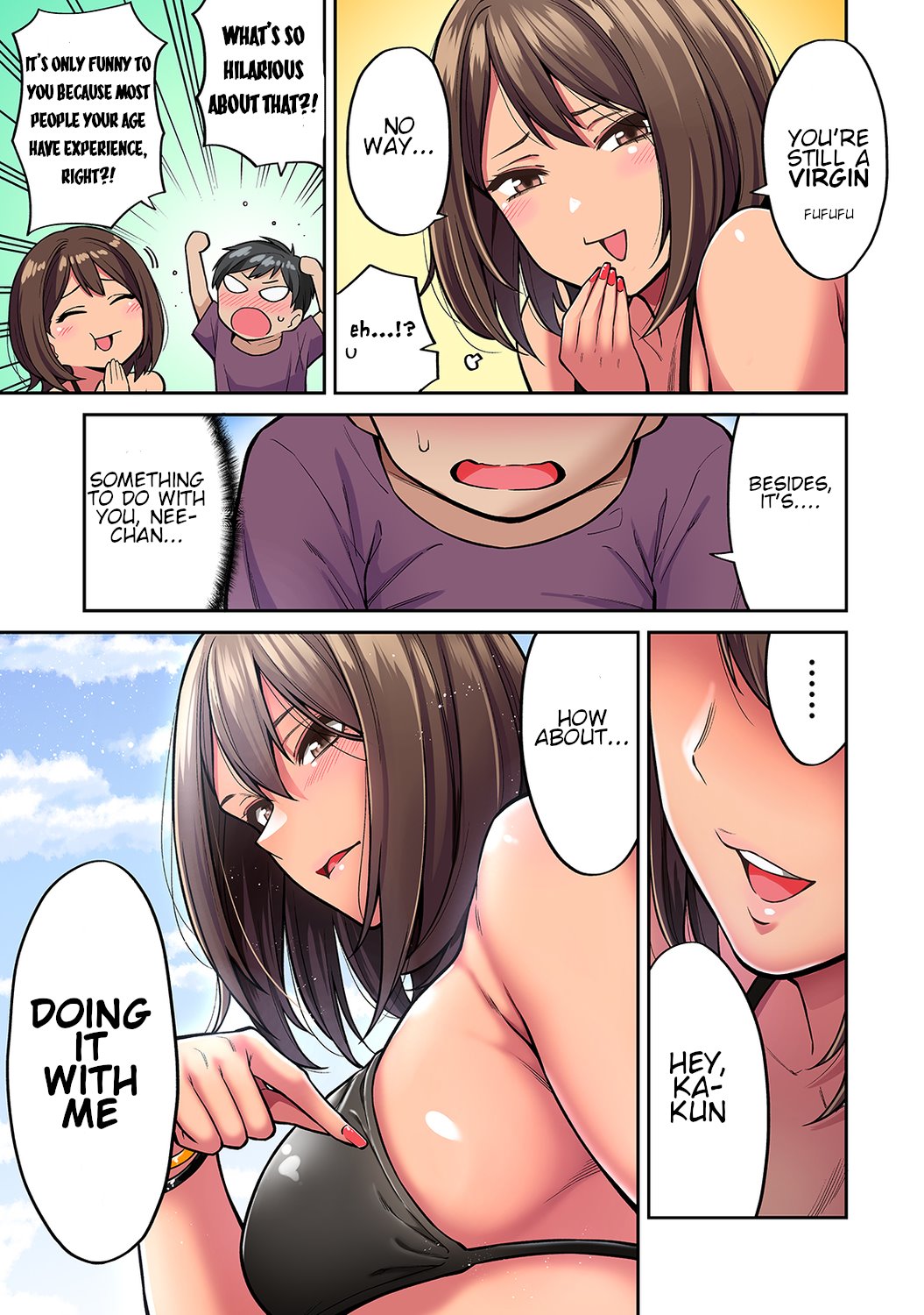 Akogare no Nee-chan ga Gal ni Natte Kaette Kita Natsuyasumi image number 7