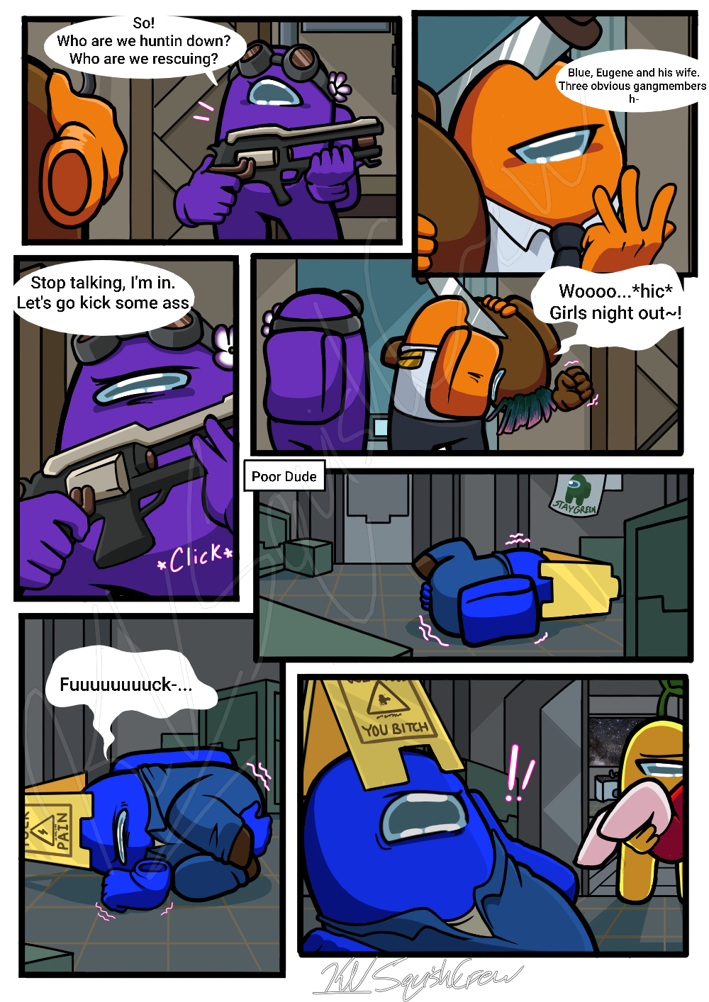 Crewmates are intertwined in a final passionate and dangerous embrace