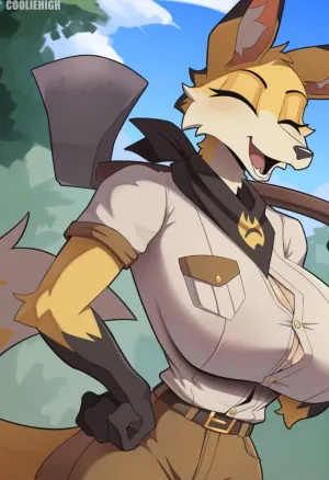 Ember Fox and Smokey the Bear