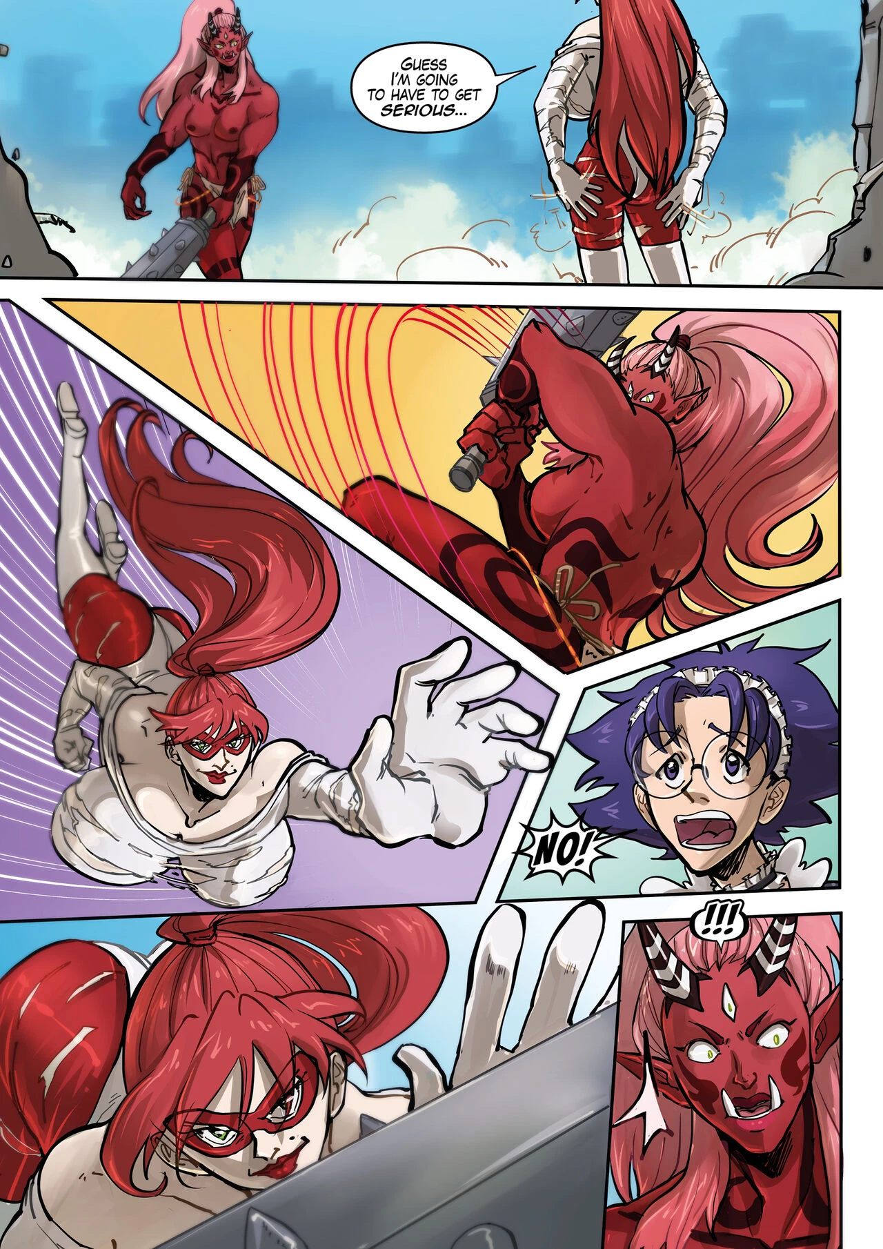 Super MILF vs. Red Oni (Spinnerette) image number 3