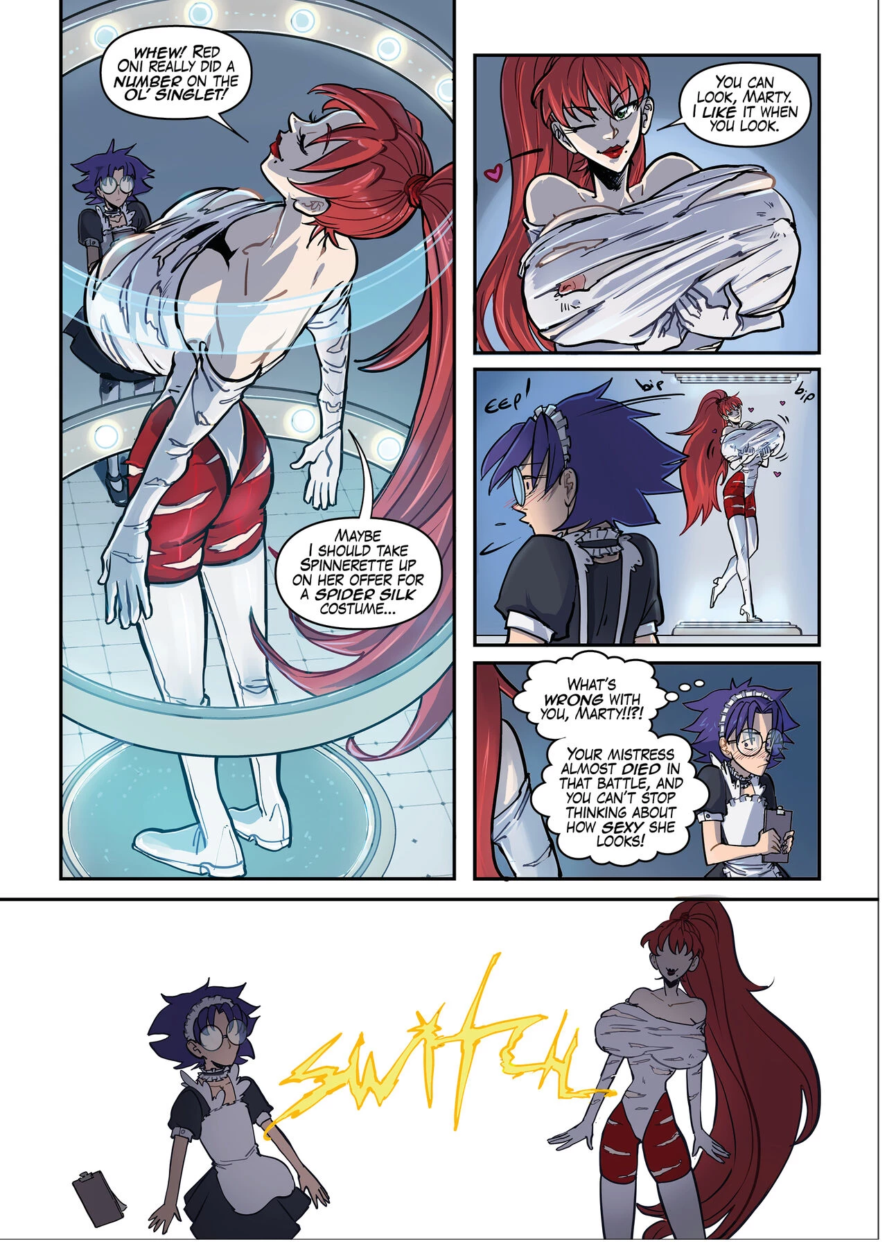 Super MILF vs. Red Oni (Spinnerette) image number 6