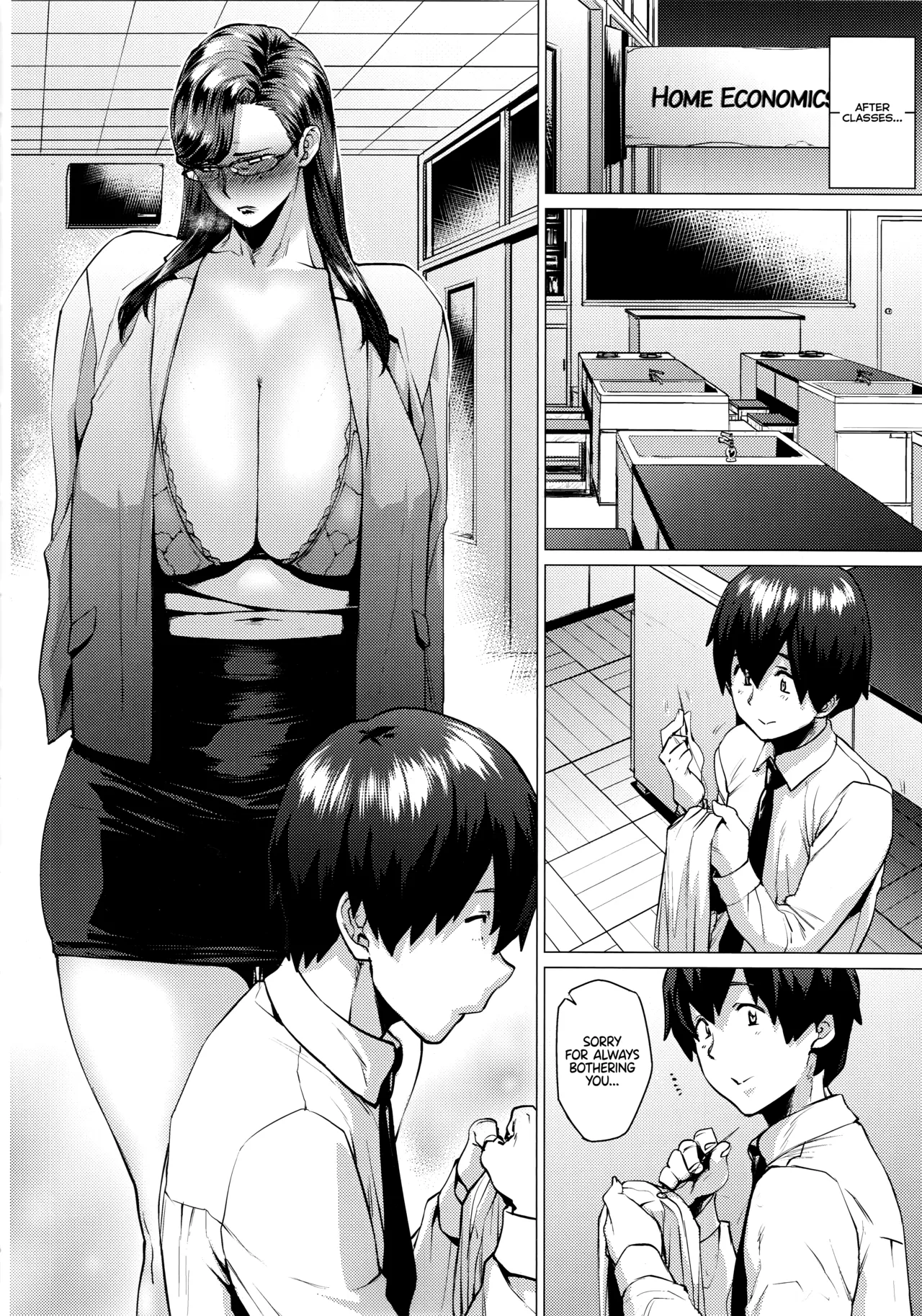 Ms. Tobashi Loses Her Buttons Again  Tobashi Sensei wa Kyou mo Button o Tobasu image number 4
