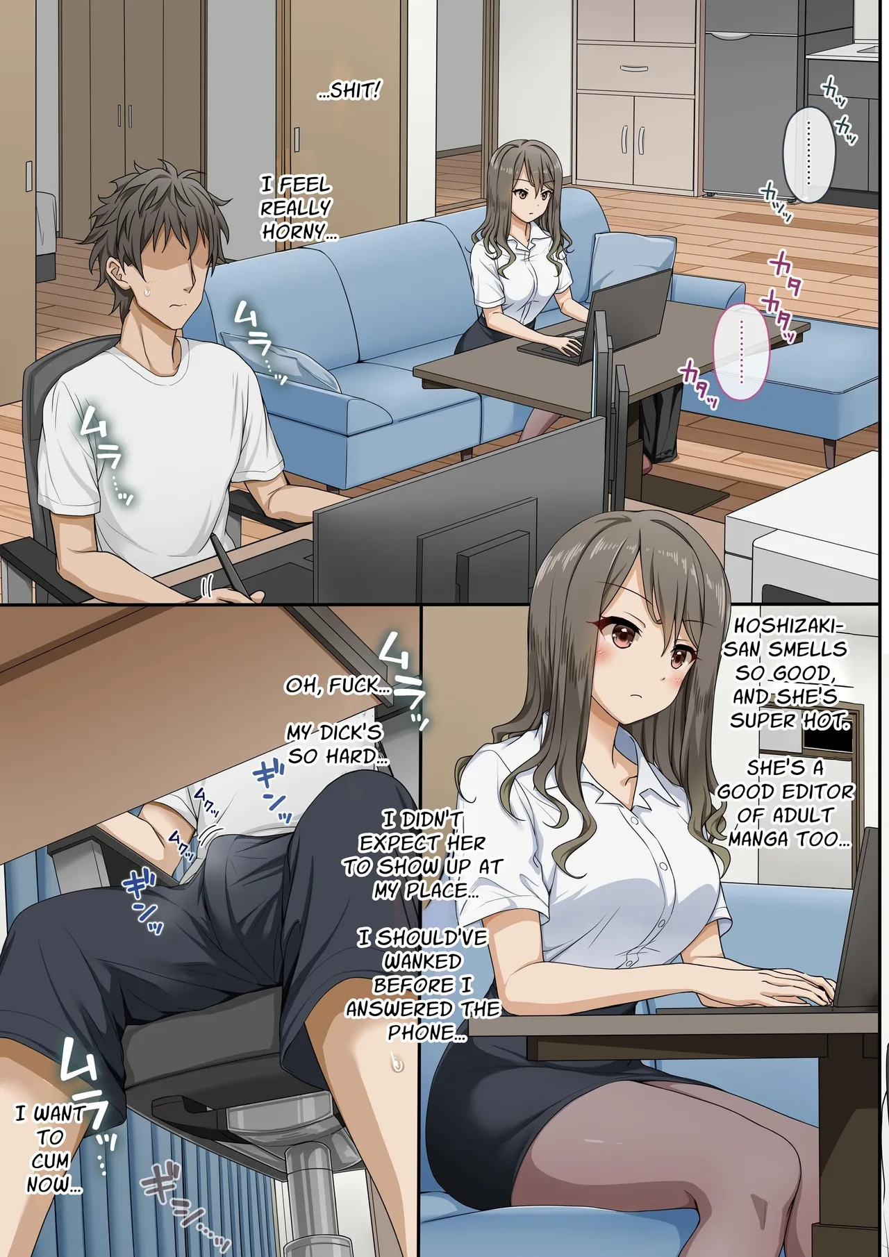 Meet The Draft Deadline While Your Beautiful Busybody Erotic Manga Editor Lends A Helping Hand  Sawayaki Bijin no Eromanga Henshuu-san ni Nukimakutte Morai nagara Genkou Ganbaru Hanashi image number 5