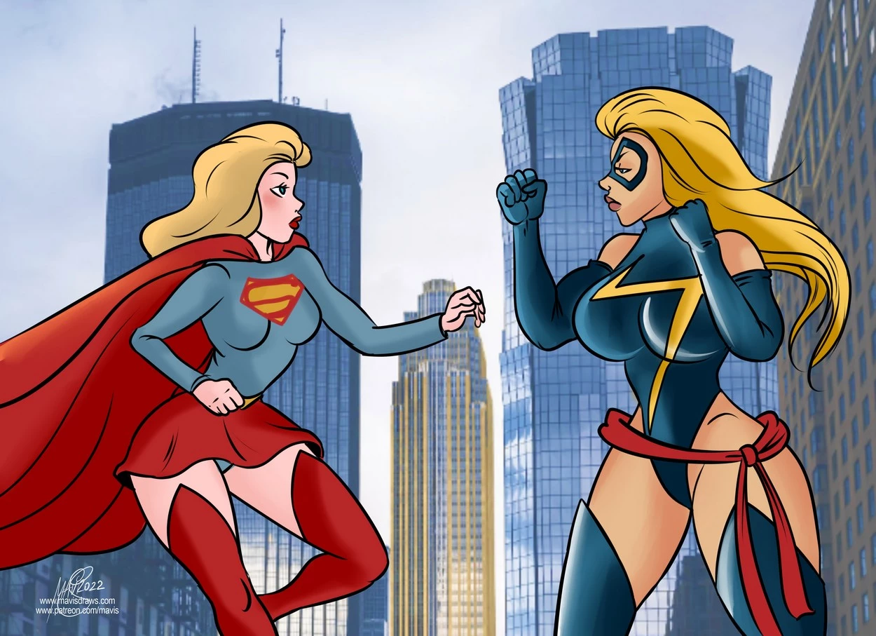 Battle of Supes: Supergirl vs Captain Marvel image number 1