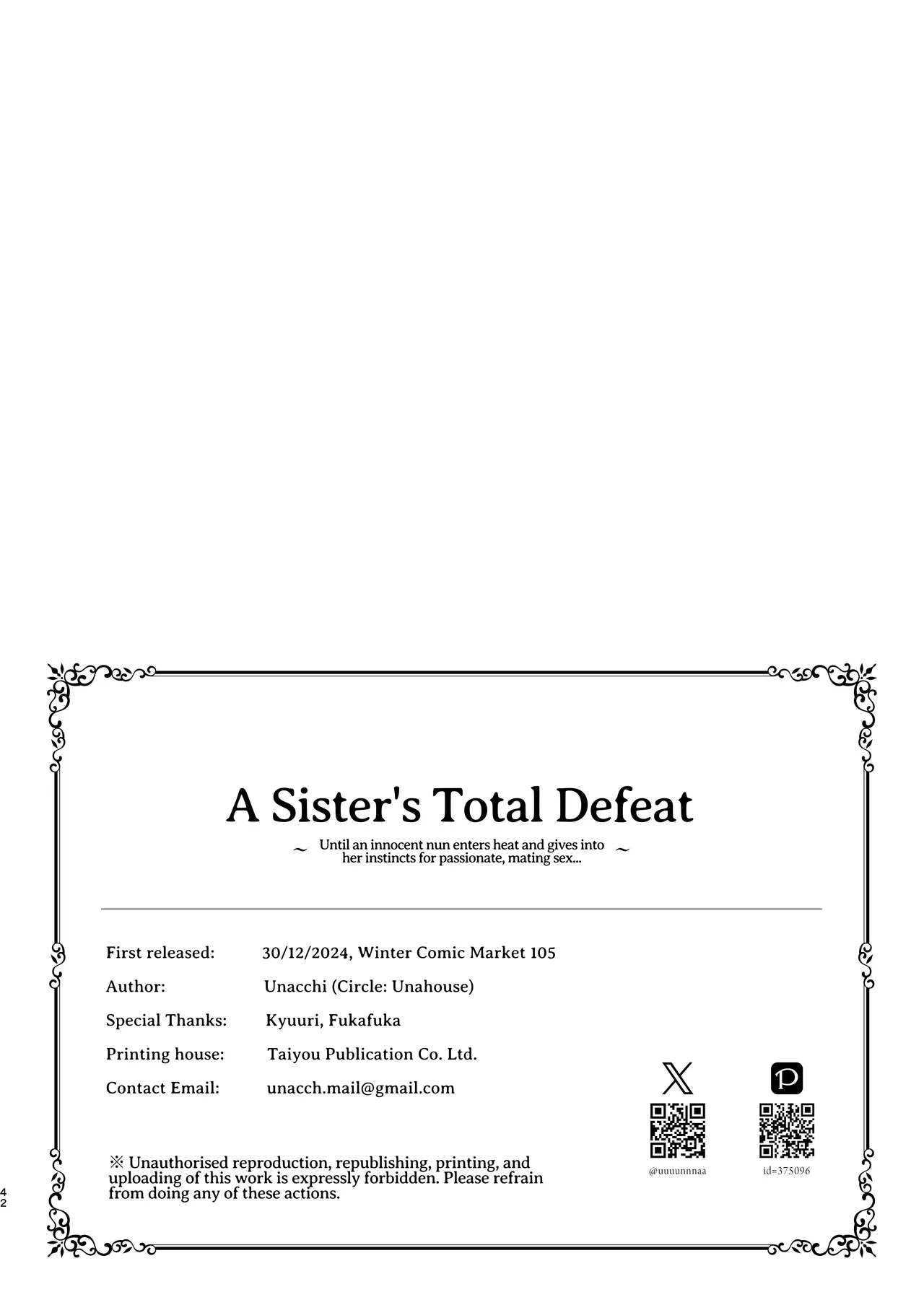 A Sisters Absolute Defeat Until an Innocent Nun Enters Heat and Indulges in Passionate Mating Sex   Sister Kanzen Haiboku. ~Muchi na Sister ga honnou de Hatsujo Koubi Surumade~ image number 40