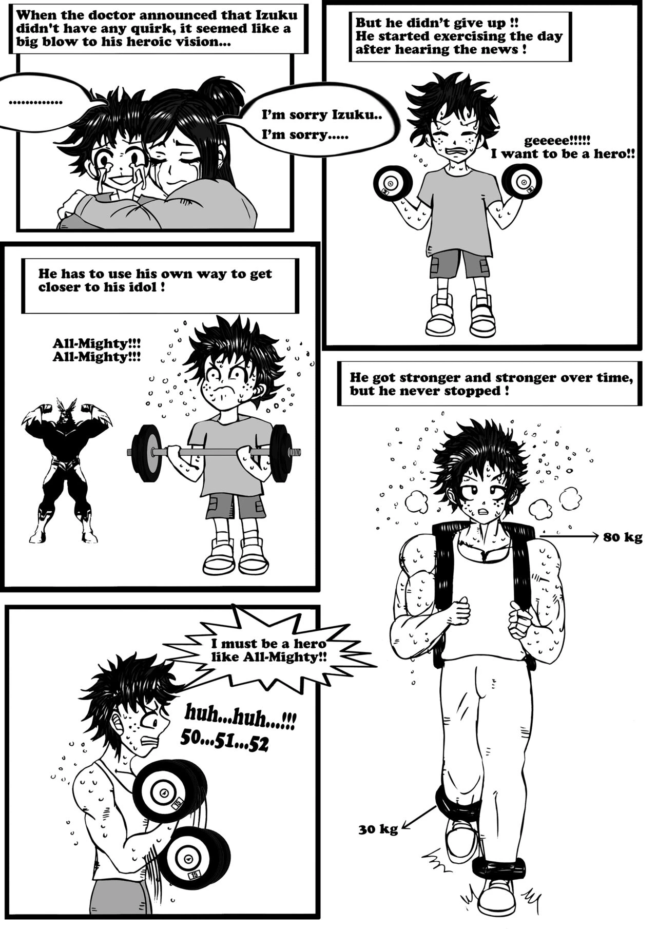 A muscular male figure with a determined look stands against a backdrop of swirling energy his body exuding power