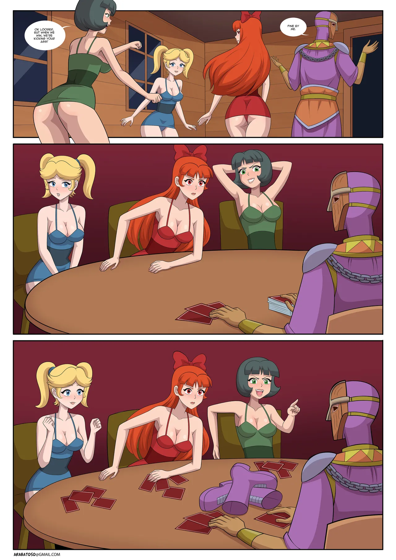 The PowerPuff Girls in a Gable with chains image number 3