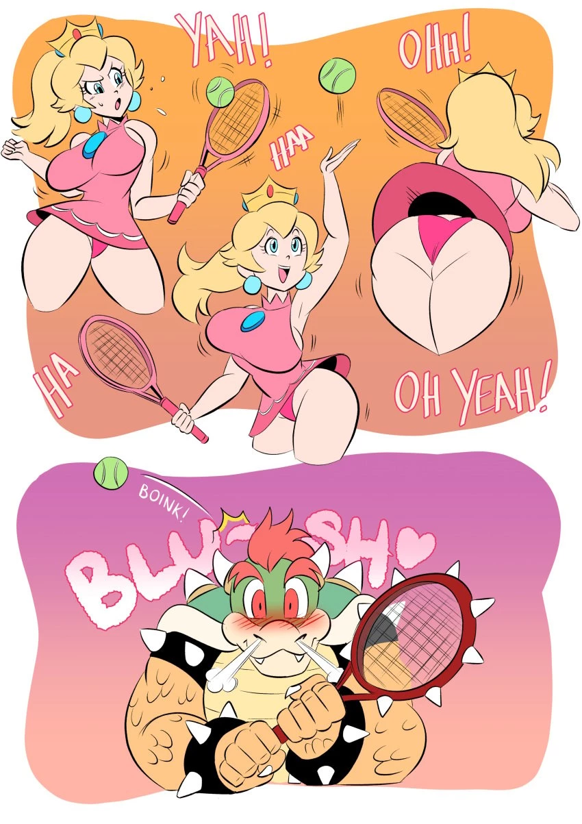 Peach and Bowser