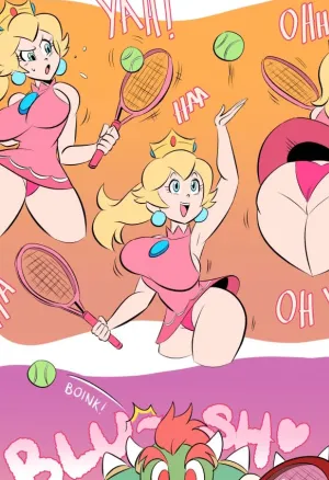 Peach and Bowser